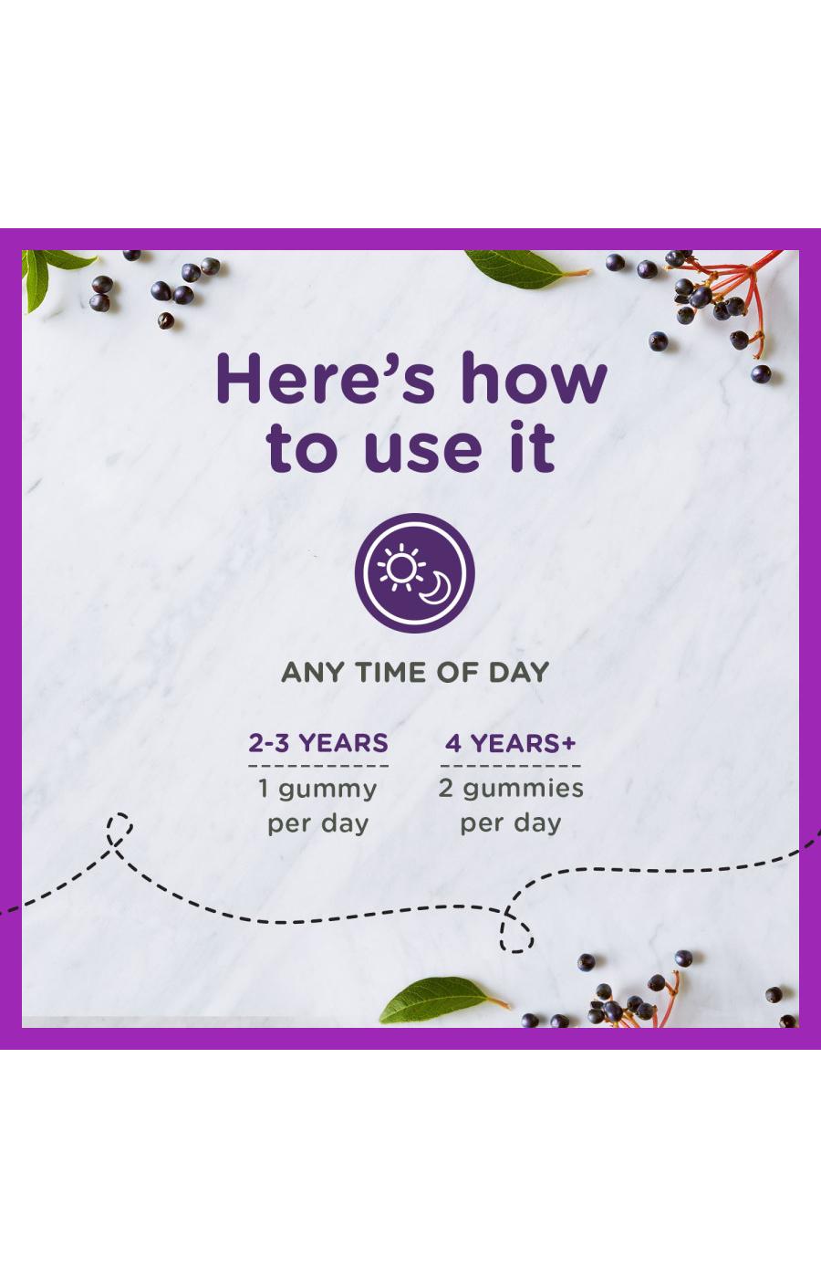 Zarbee's Children's Elderberry Immune Support Natural Berry Flavor