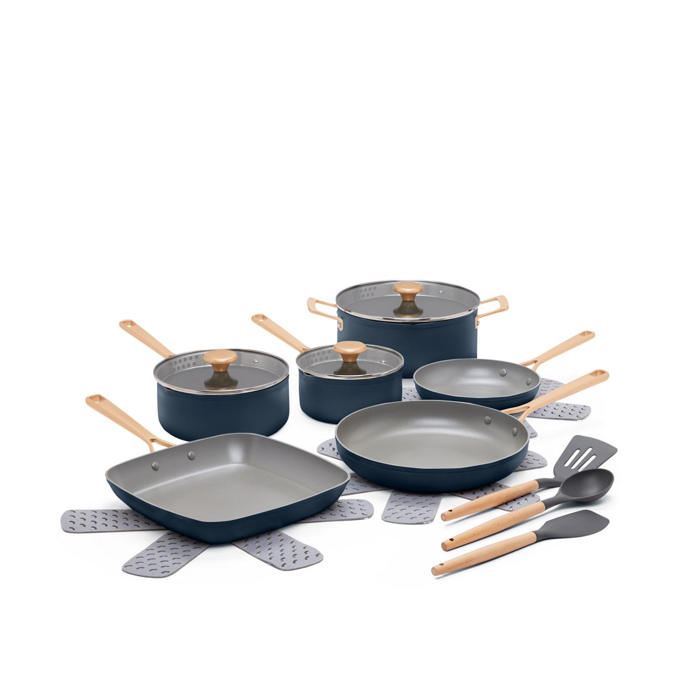 GraniteStone Blue Stainless Steel Nonstick Pots and Pans Set -10 Piece
