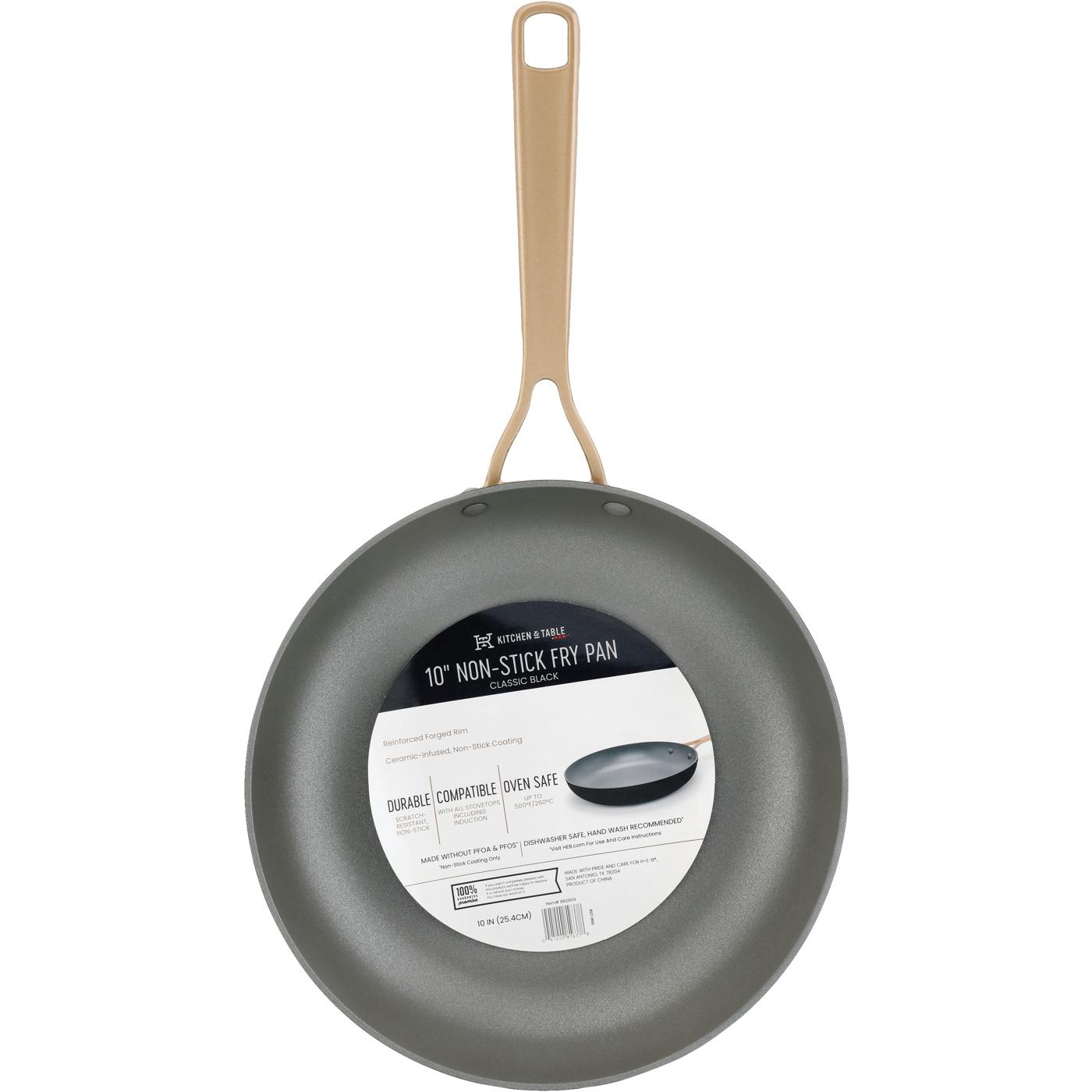 Kitchen & Table by H-E-B Non-Stick Fry Pan - Classic Black; image 6 of 6