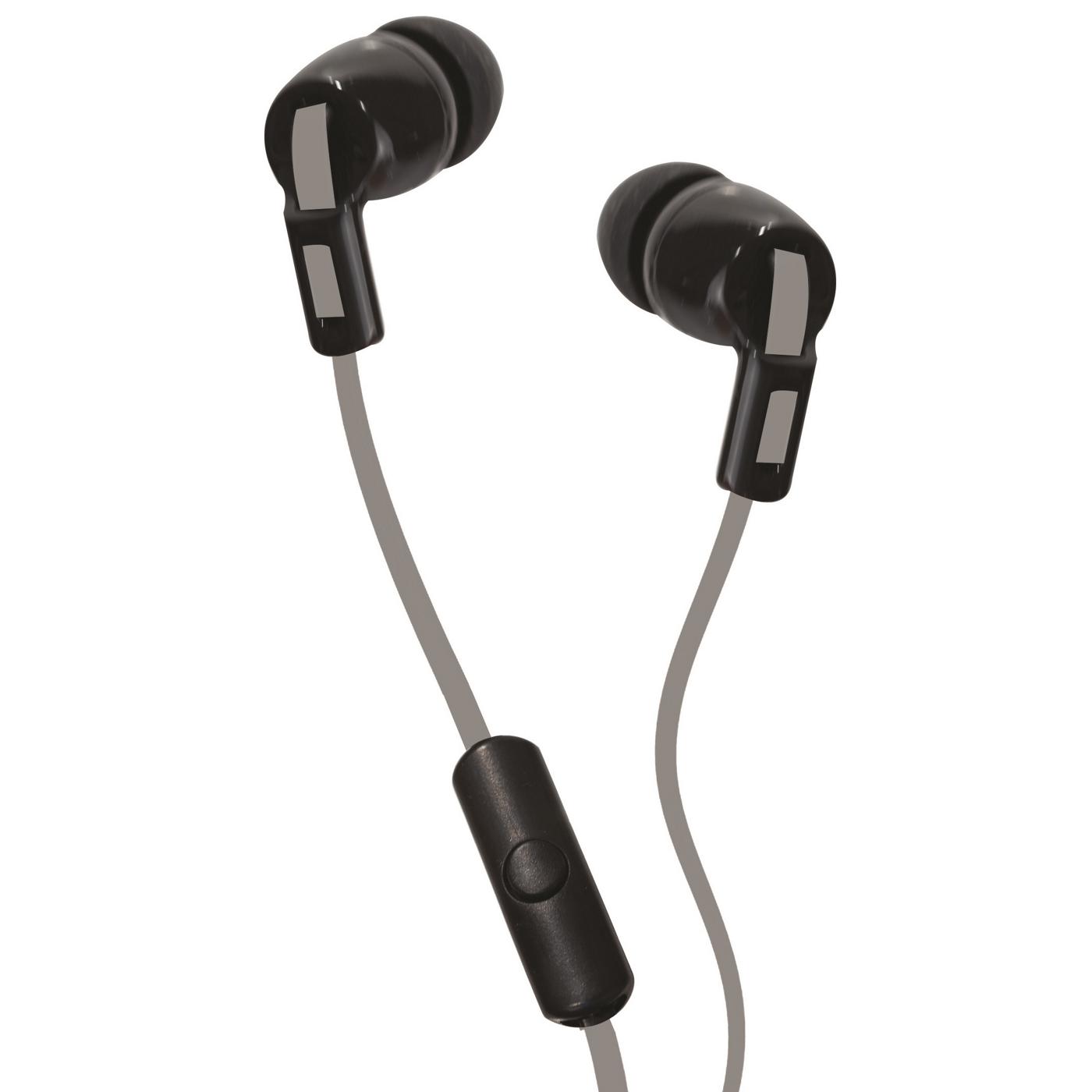 Case Logic Tangle Free Wired Stereo Earbuds with Mic Grey Shop