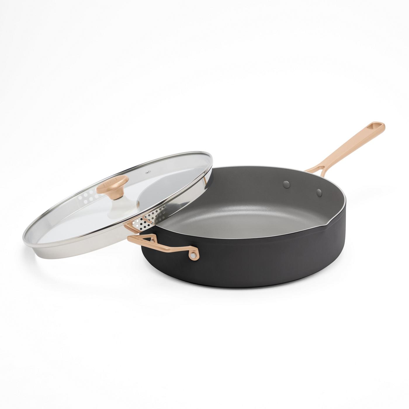 Kitchen & Table by H-E-B Non-Stick Sauté Pan with Strainer Lid - Classic Black; image 1 of 7