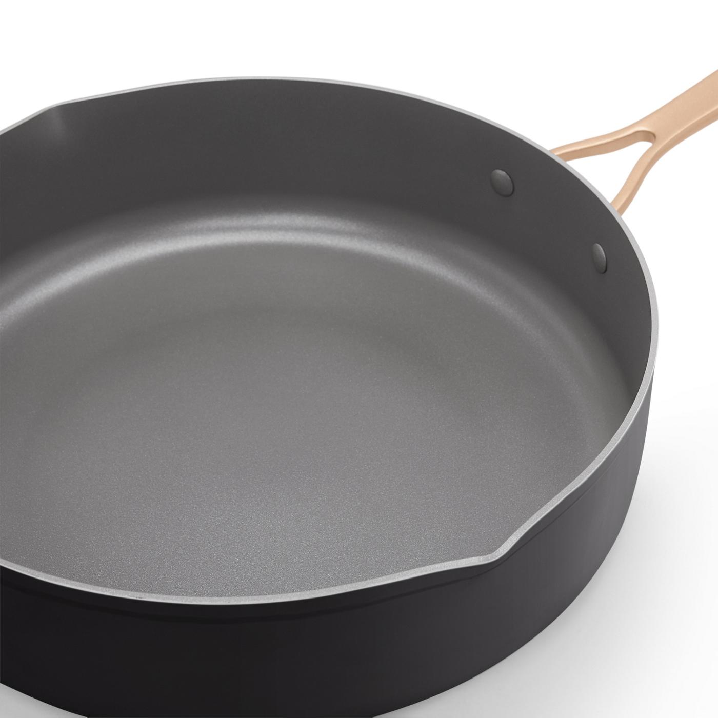 Kitchen & Table by H-E-B Non-Stick Sauté Pan with Strainer Lid - Classic Black; image 4 of 7