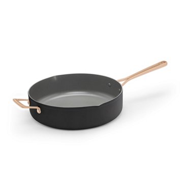 Kitchen & Table by H-E-B Non-Stick Sauté Pan with Strainer Lid - Classic Black, 5.5 qt