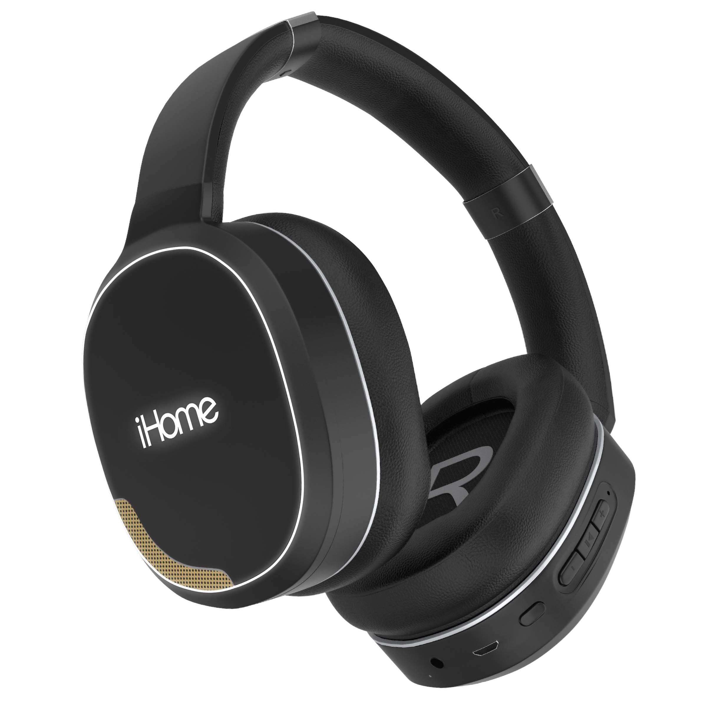 iHome Wireless Over the Ear Black Headphones