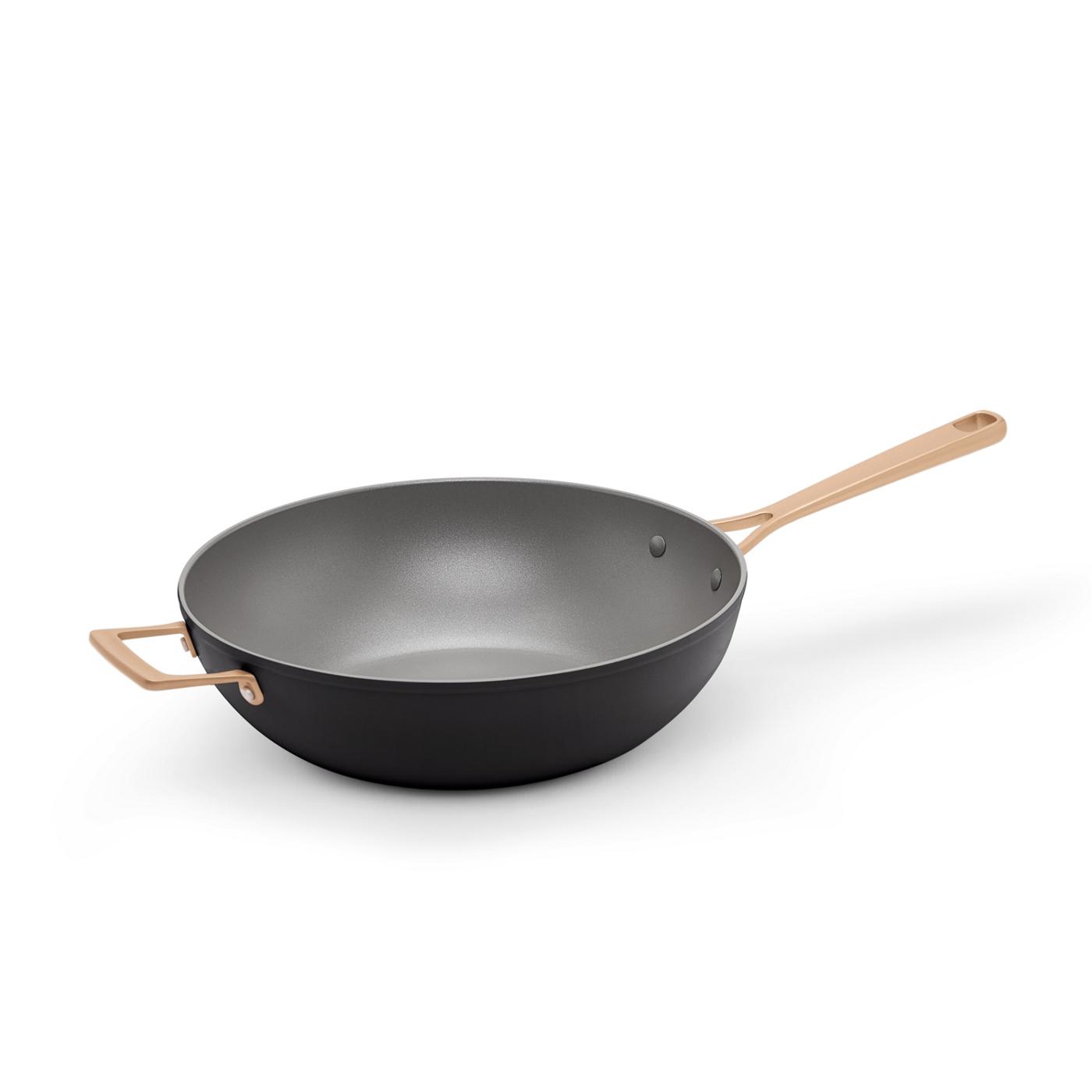 Cast Iron Wok Non-Stick Pans Induction Compatible Kitchen Fried