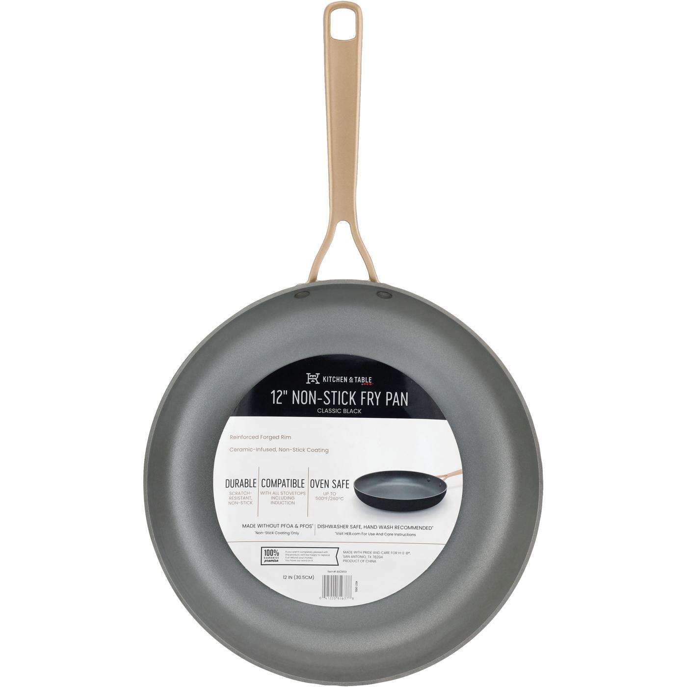 Kitchen & Table by H-E-B Non-Stick Fry Pan - Classic Black; image 5 of 6