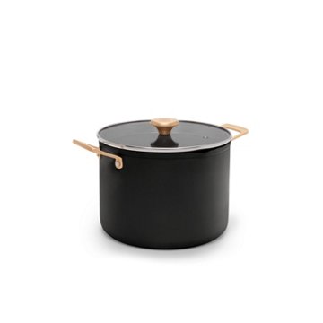 Kitchen & Table by H-E-B Non-Stick Stock Pot - Classic Black, 8 qt