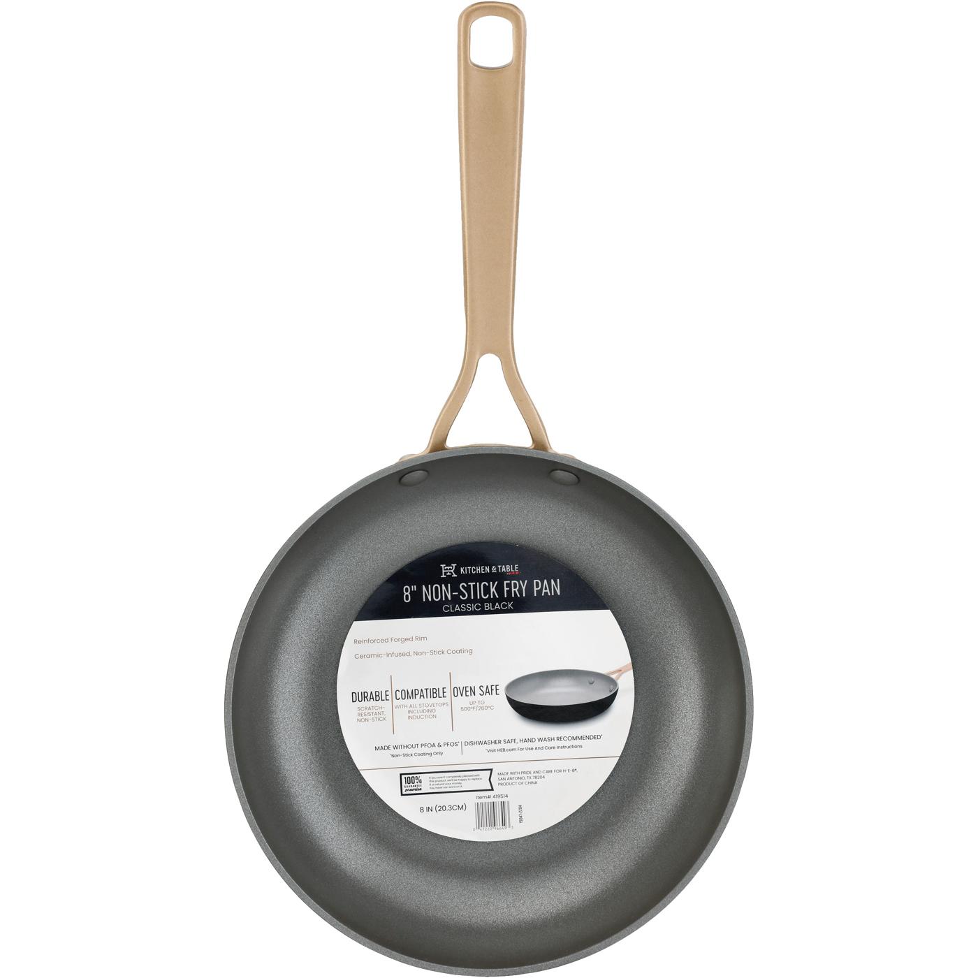 Kitchen & Table by H-E-B Non-Stick Fry Pan - Classic Black; image 6 of 6
