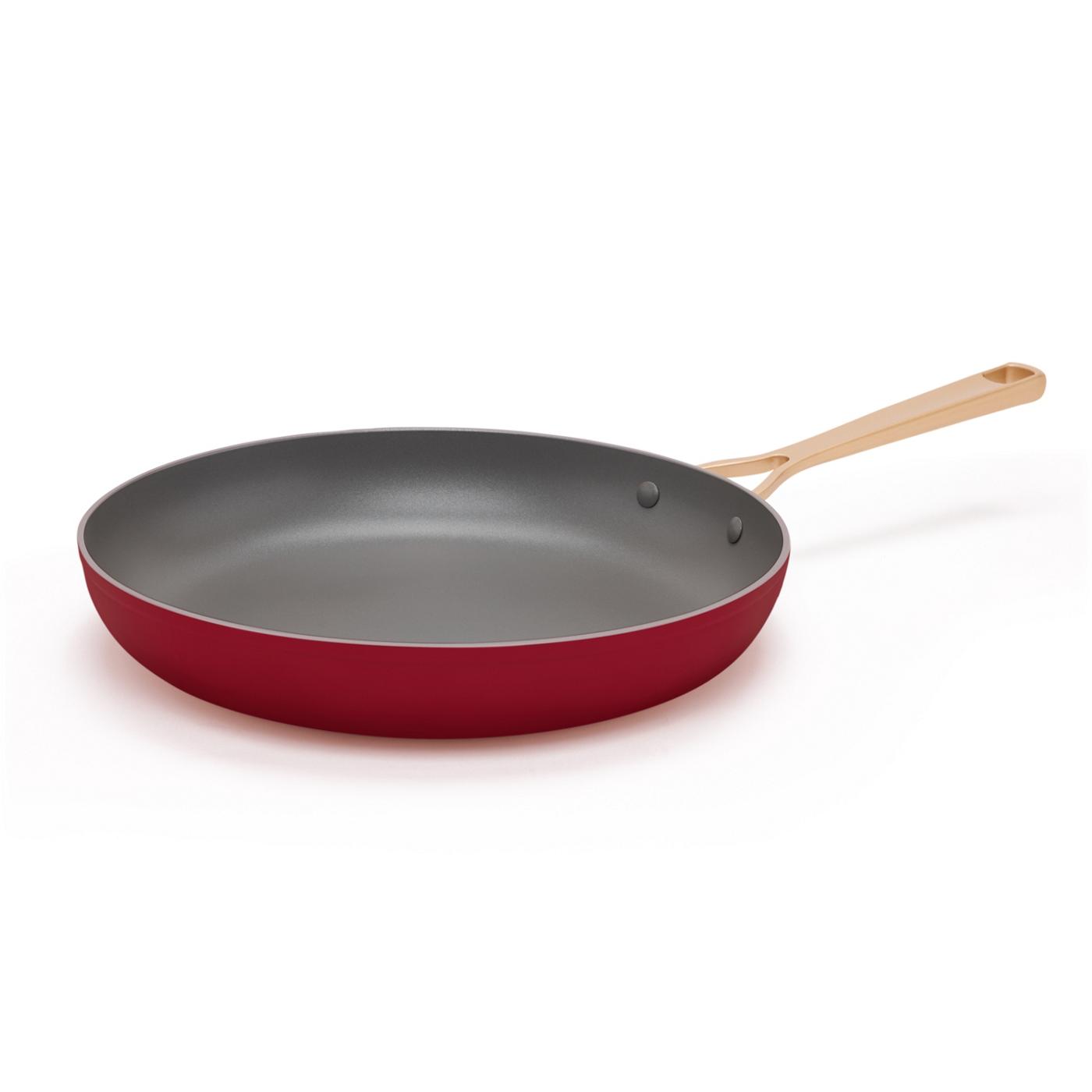 Kitchen & Table by H-E-B Nonstick Fry Pan - Bordeaux Red; image 1 of 6