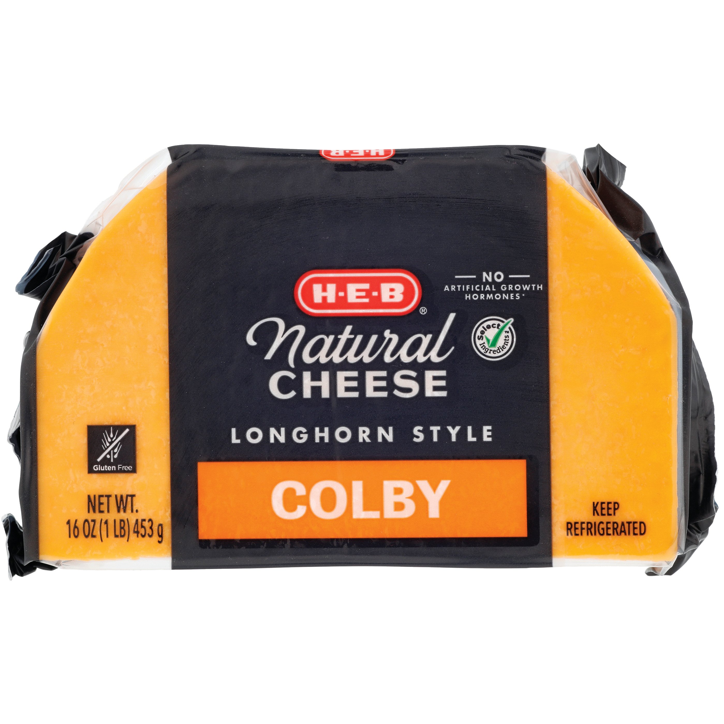 H-E-B Longhorn Style Colby Cheese, 16 oz