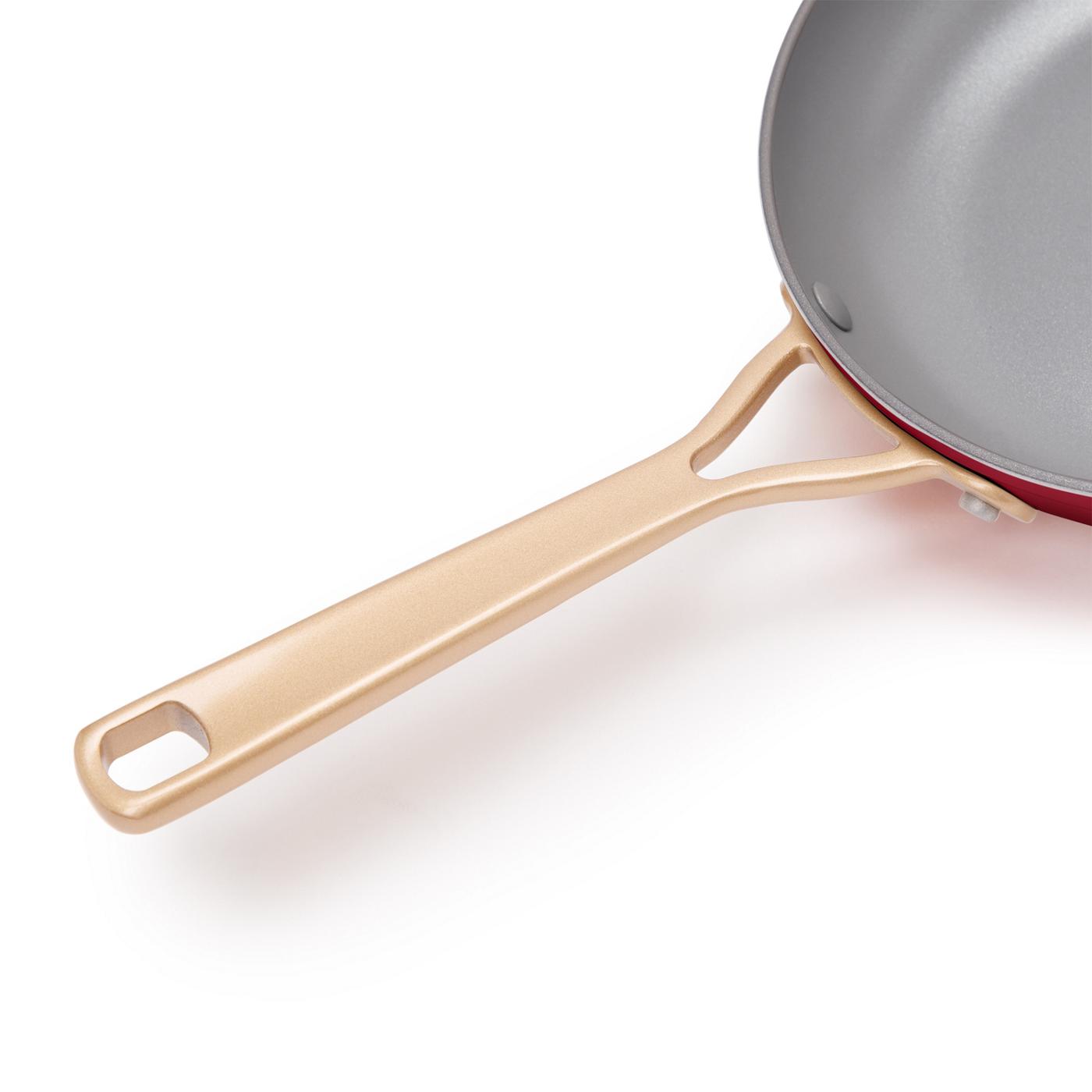 Kitchen & Table by H-E-B Non-Stick Fry Pan - Bordeaux Red; image 3 of 6