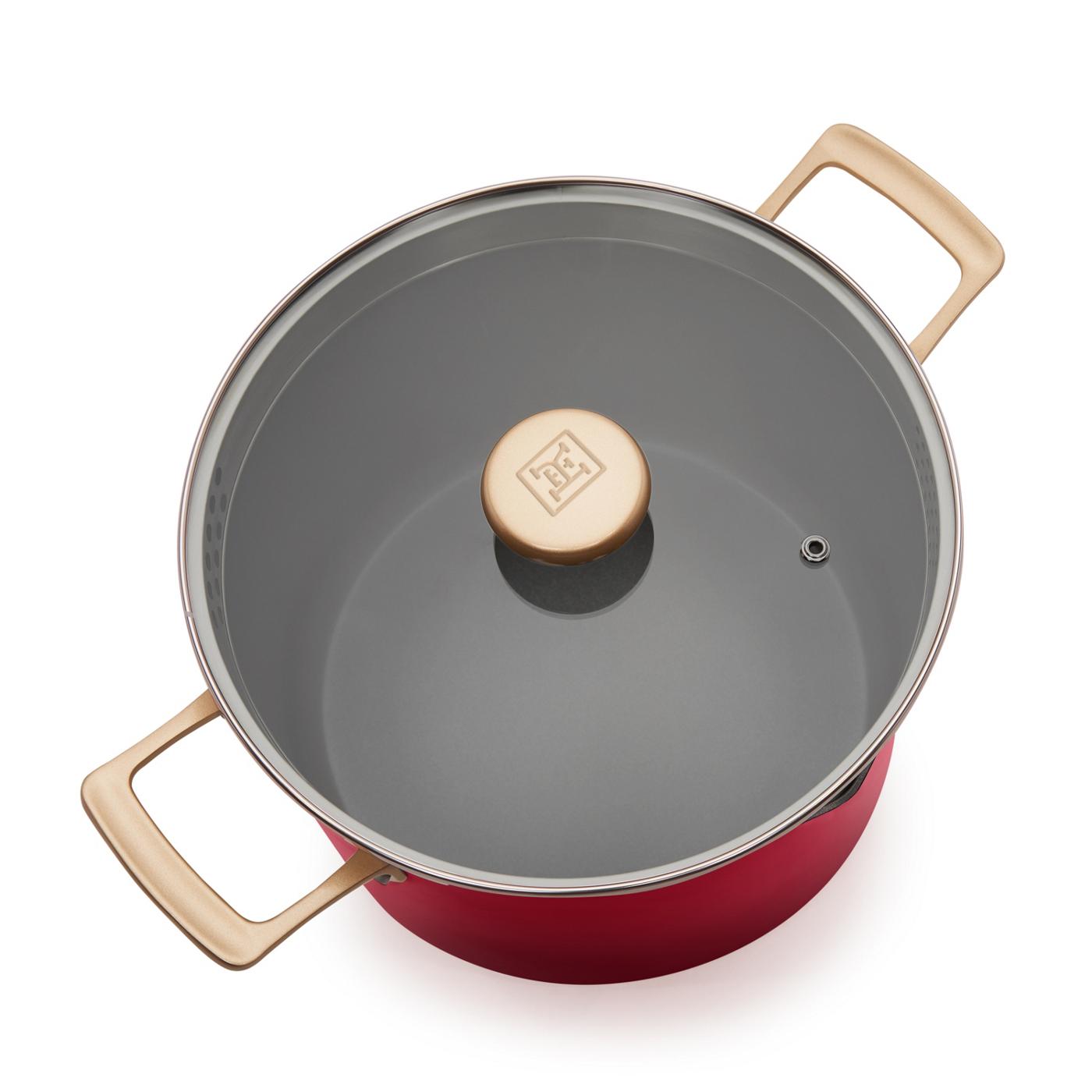 Kitchen & Table by H-E-B Non-Stick Stock Pot - Bordeaux Red - Shop ...