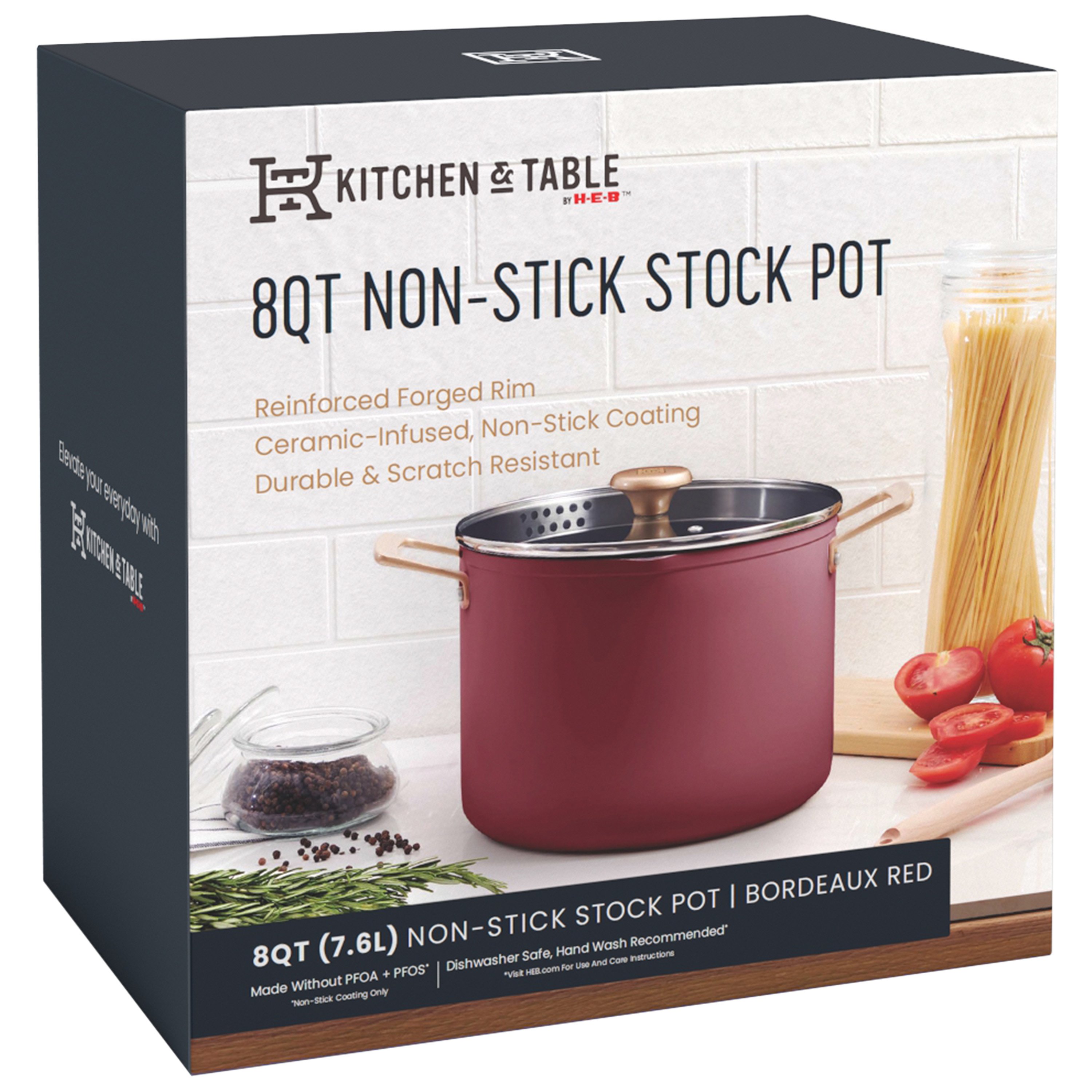 Kitchen & Table by H-E-B Non-Stick Stock Pot - Ocean Blue - Shop Stock Pots  & Sauce Pans at H-E-B