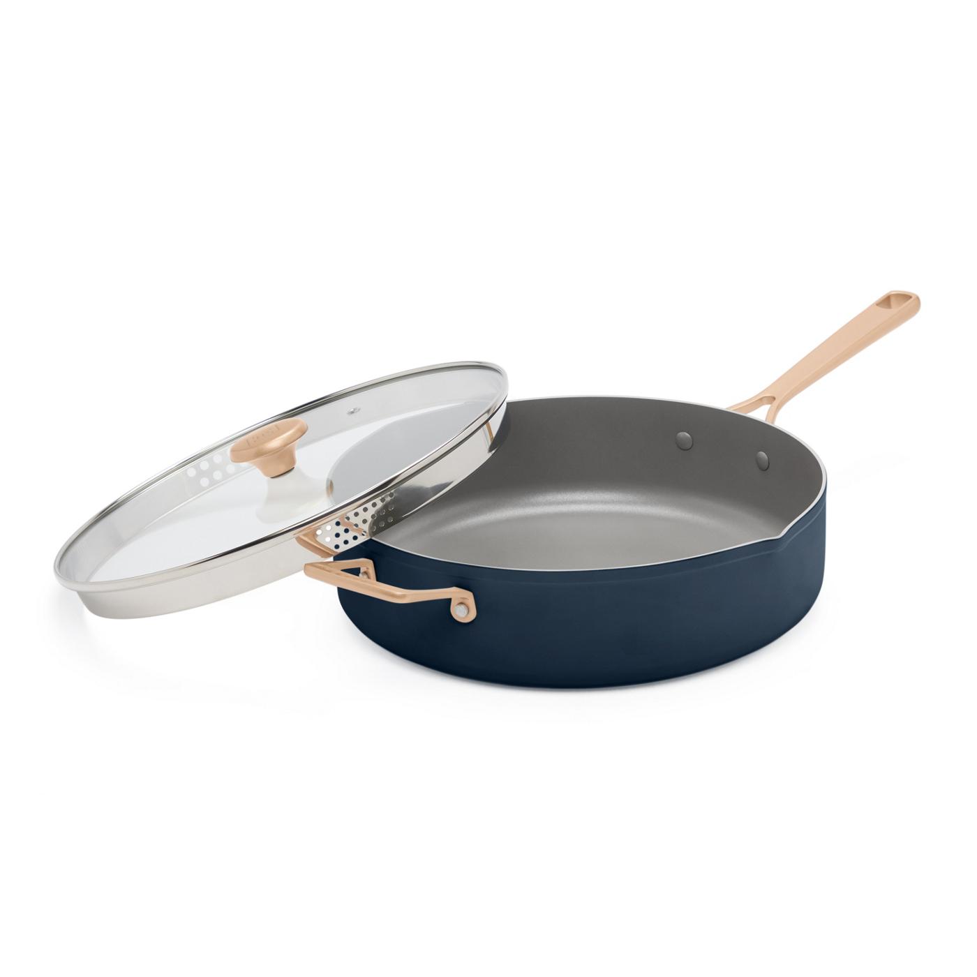 Kitchen & Table by H-E-B Non-Stick Sauté Pan with Strainer Lid  - Ocean Blue; image 1 of 7
