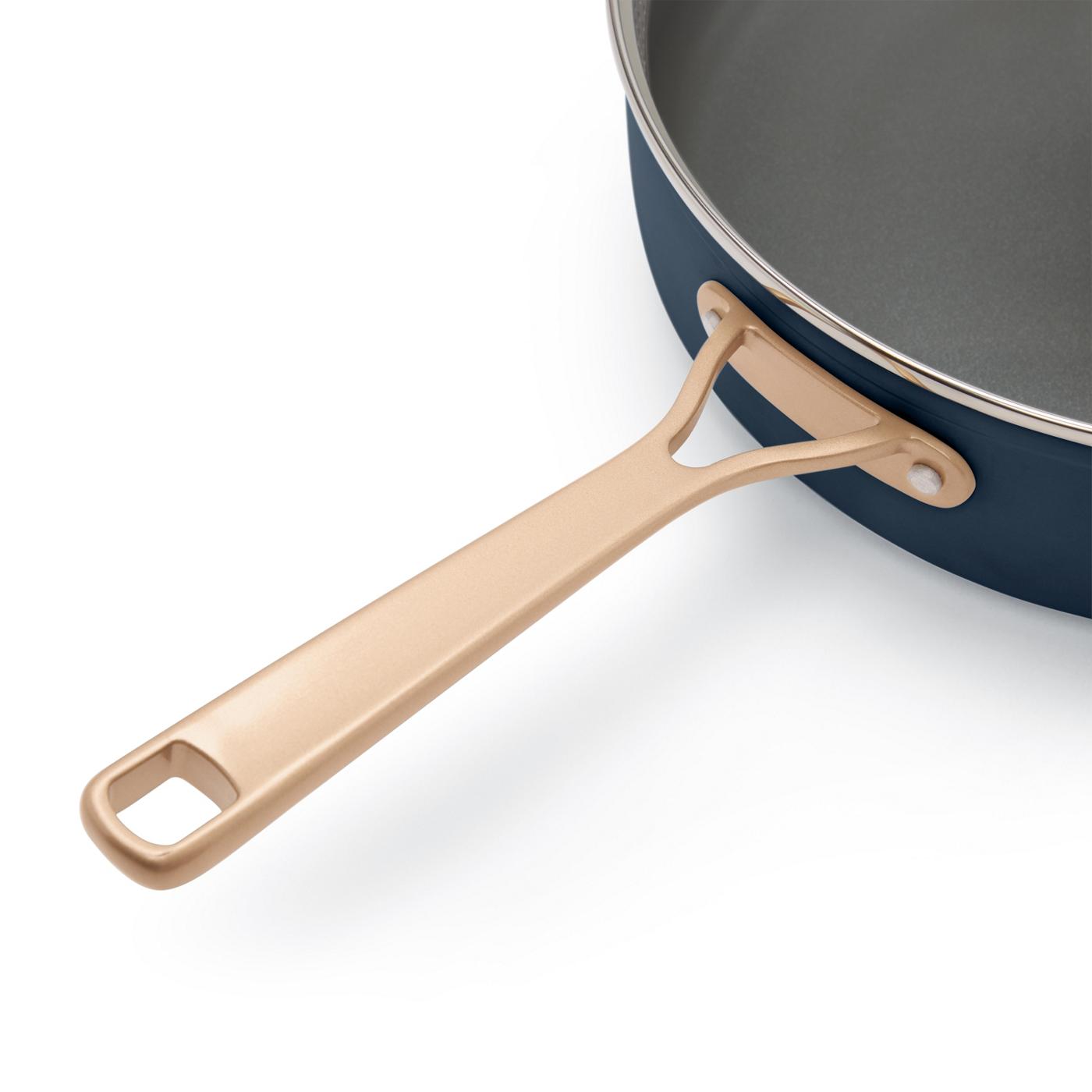 Kitchen & Table by H-E-B Non-Stick Sauté Pan with Strainer Lid  - Ocean Blue; image 4 of 7