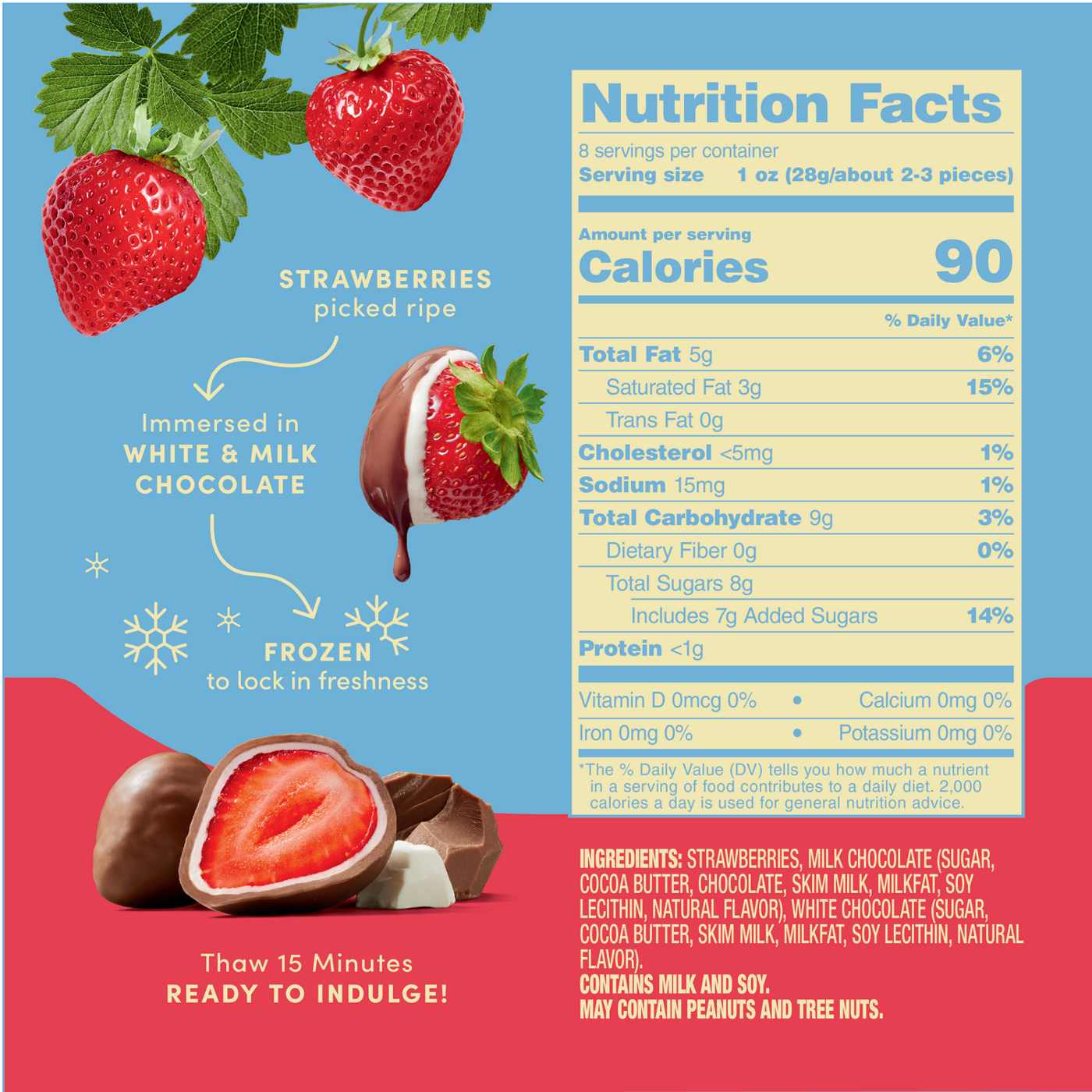 Tru Fru Frozen Strawberries - Milk + White Chocolate; image 4 of 5