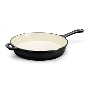 Kitchen & Table by H-E-B Enameled Cast Iron Skillet - Classic Black, 12"