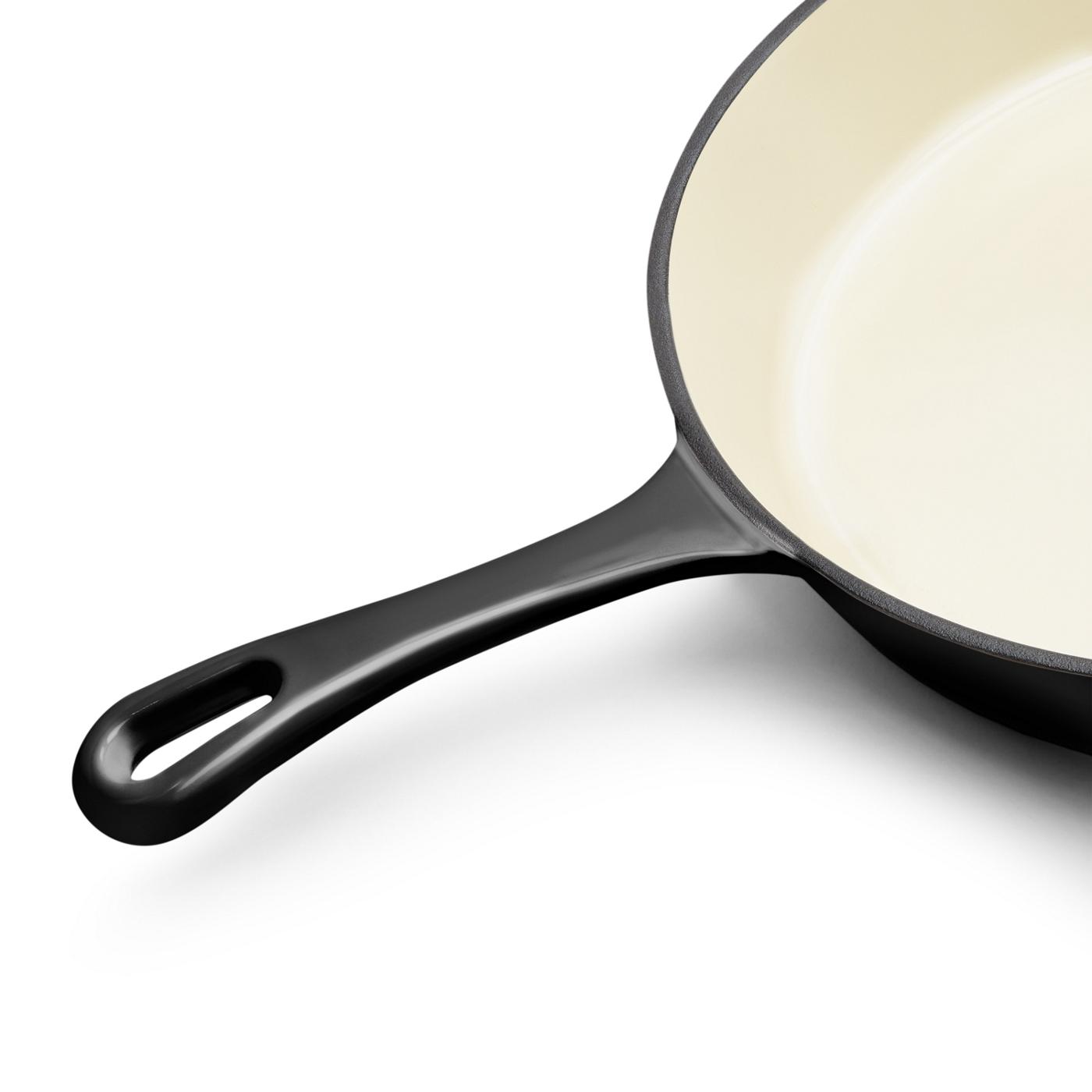 Kitchen & Table by H-E-B Enameled Cast Iron Skillet - Classic Black; image 3 of 4
