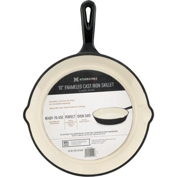 Kitchen & Table by H-E-B Enameled Cast Iron Skillet - Classic Black, 10"
