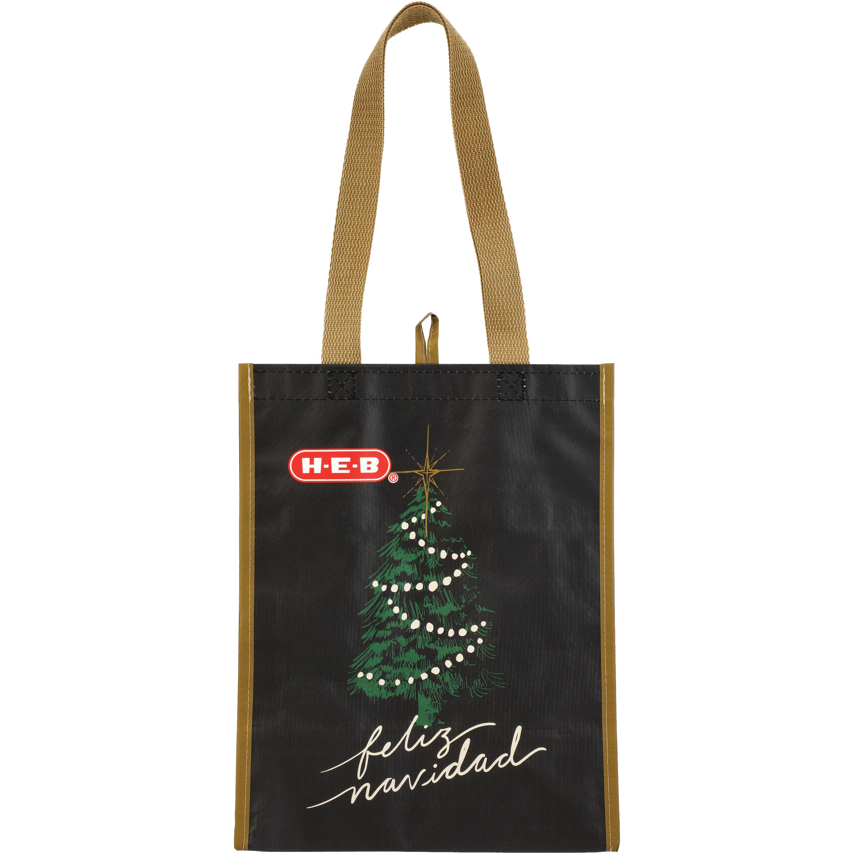 HEB Holiday '22 Reusable Shopping Bag Feliz Navidad Tree Shop