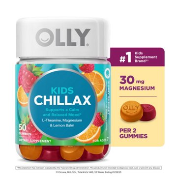 OLLY Kids Chillax Gummy Supplement with Magnesium and L-Theanine, 50 Count, 50 Count