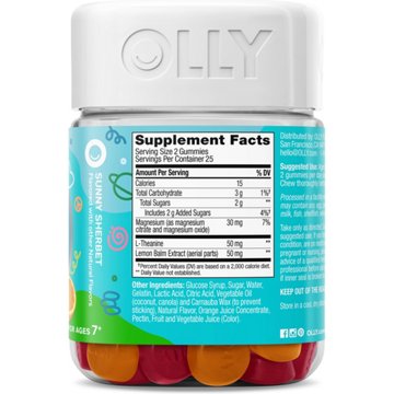 OLLY Kids Chillax Gummy Supplement with Magnesium and L-Theanine, 50 Count, 50 Count