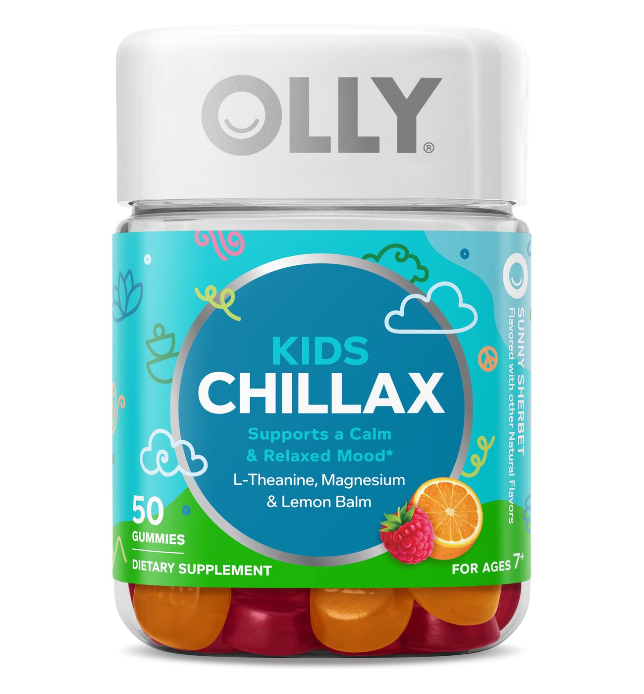 OLLY Kids Chillax Gummy Supplement with Magnesium and L-Theanine, 50 Count; image 1 of 12