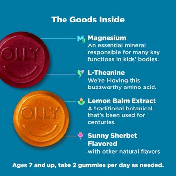 OLLY Kids Chillax Gummy Supplement with Magnesium and L-Theanine, 50 Count, 50 Count