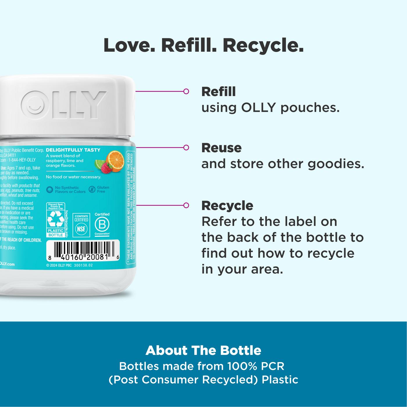 OLLY Kids Chillax Gummy Supplement with Magnesium and L-Theanine, 50 Count; image 12 of 12