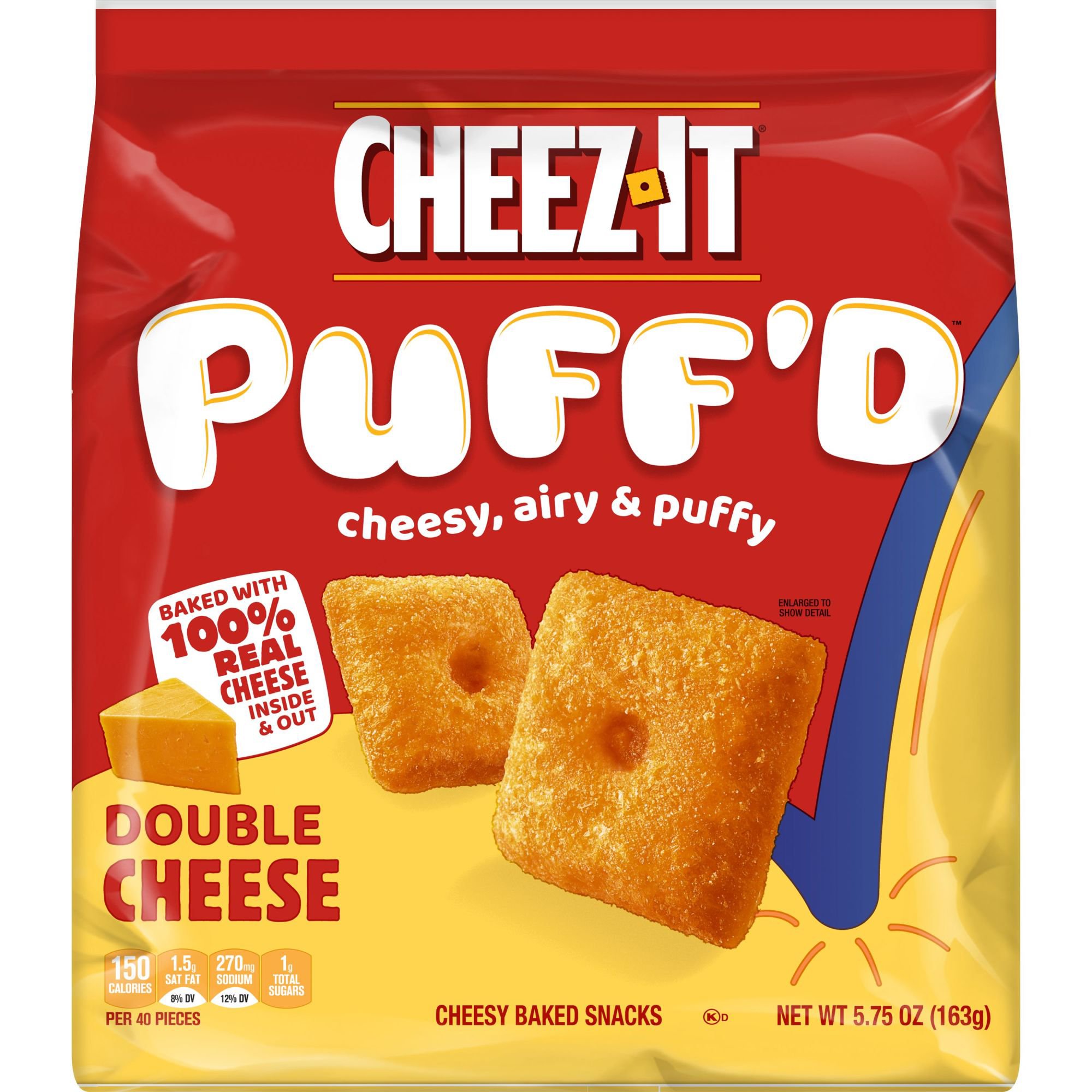 Cheez-It Puff'd Double Cheese Cheesy Baked Snacks - Shop Snacks & Candy ...