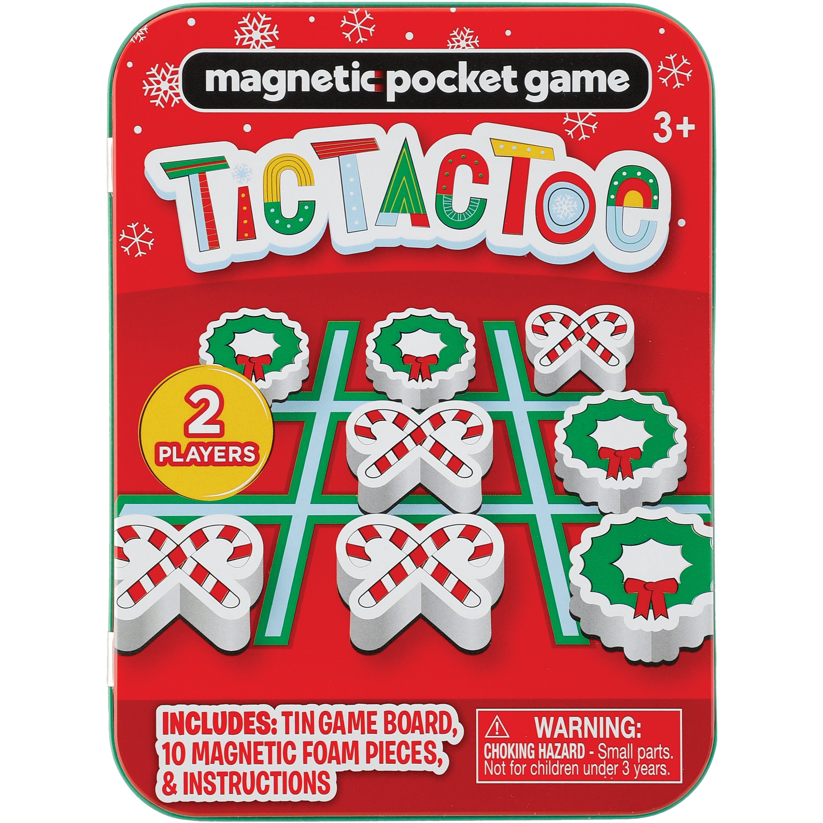 Magnetic Tic Tac Toe Tin Game by WeVeel - Ages 3+ - Birthday Party Favors 