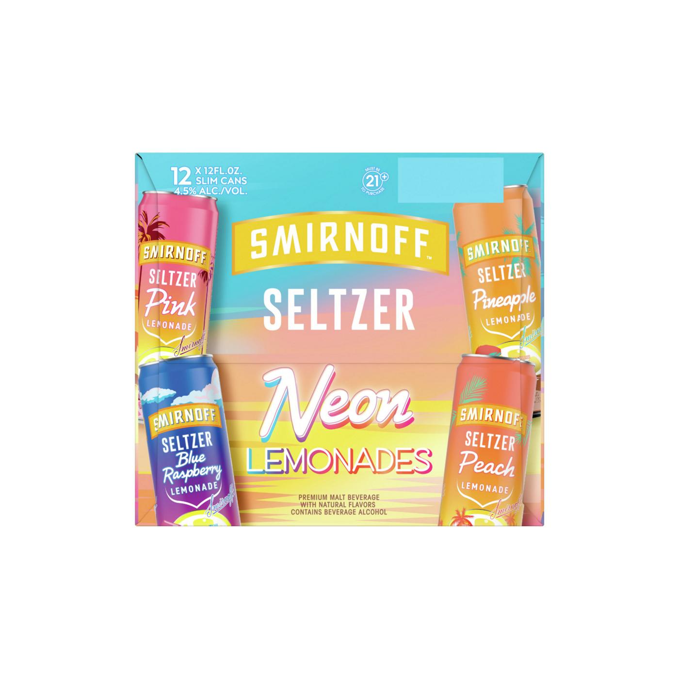Smirnoff Seltzer Neon Lemonades Shop Malt beverages & coolers at HEB