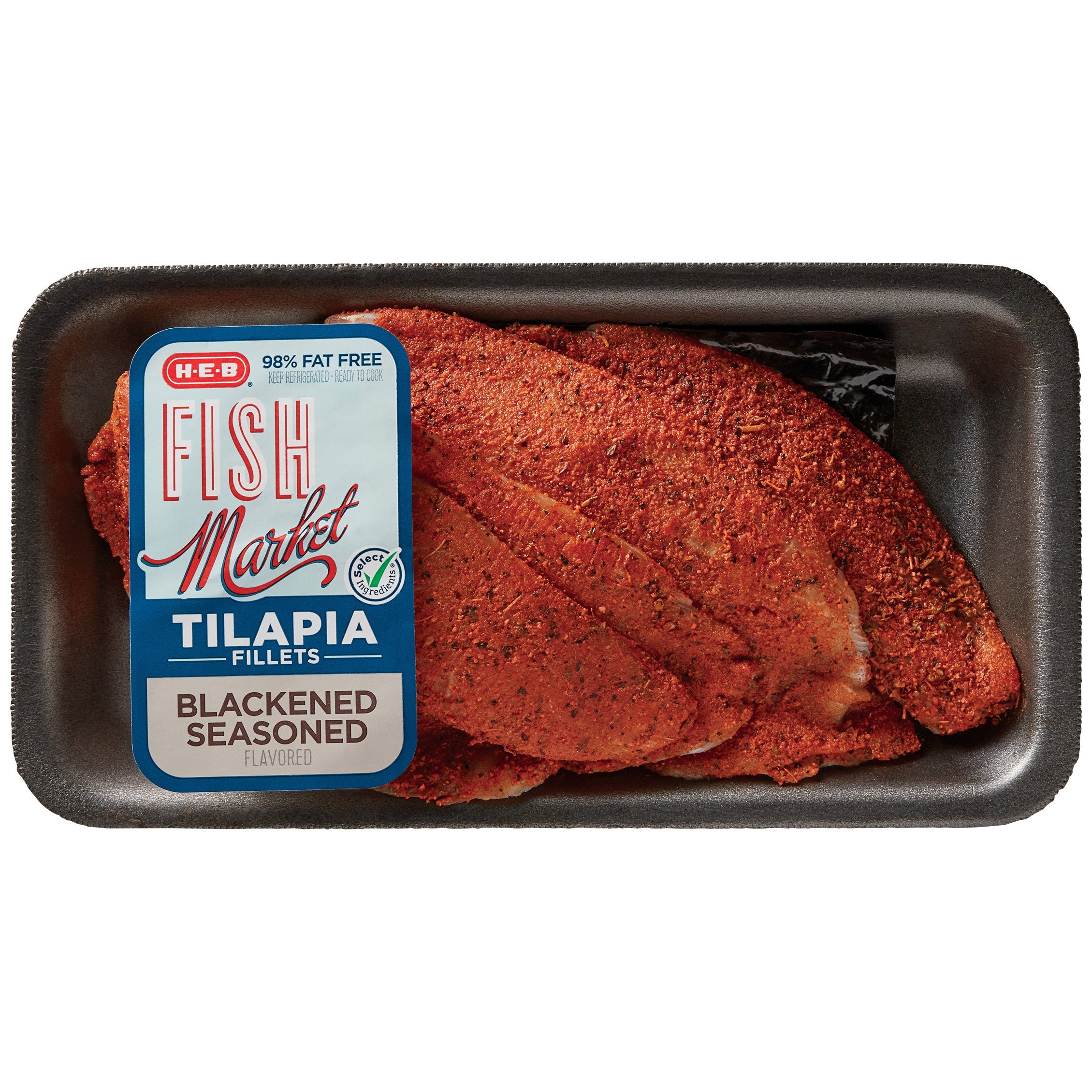 HEB Fish Market Fish Market Tilapia Fillets with Blackened Seasoning