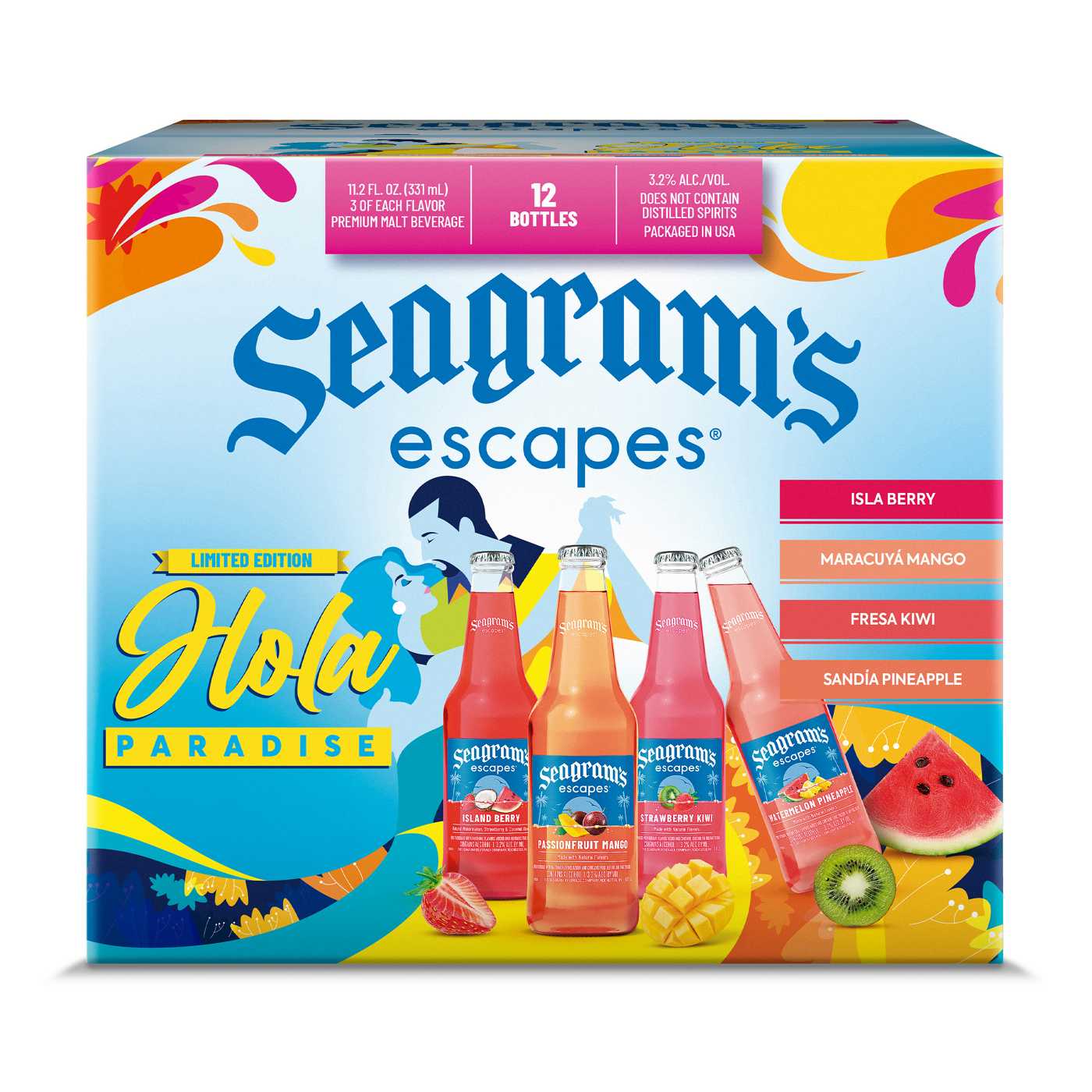 Seagram's Escapes Hola Paradise Variety Pack Bottle 12 pk; image 1 of 4