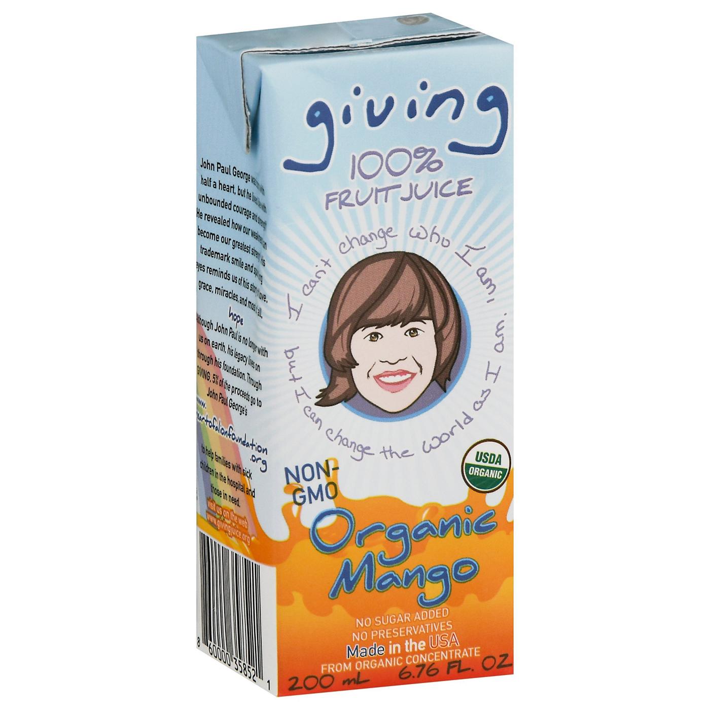 Giving 100 Organic Mango Juice 6.76 oz Boxes Shop Juice at HEB