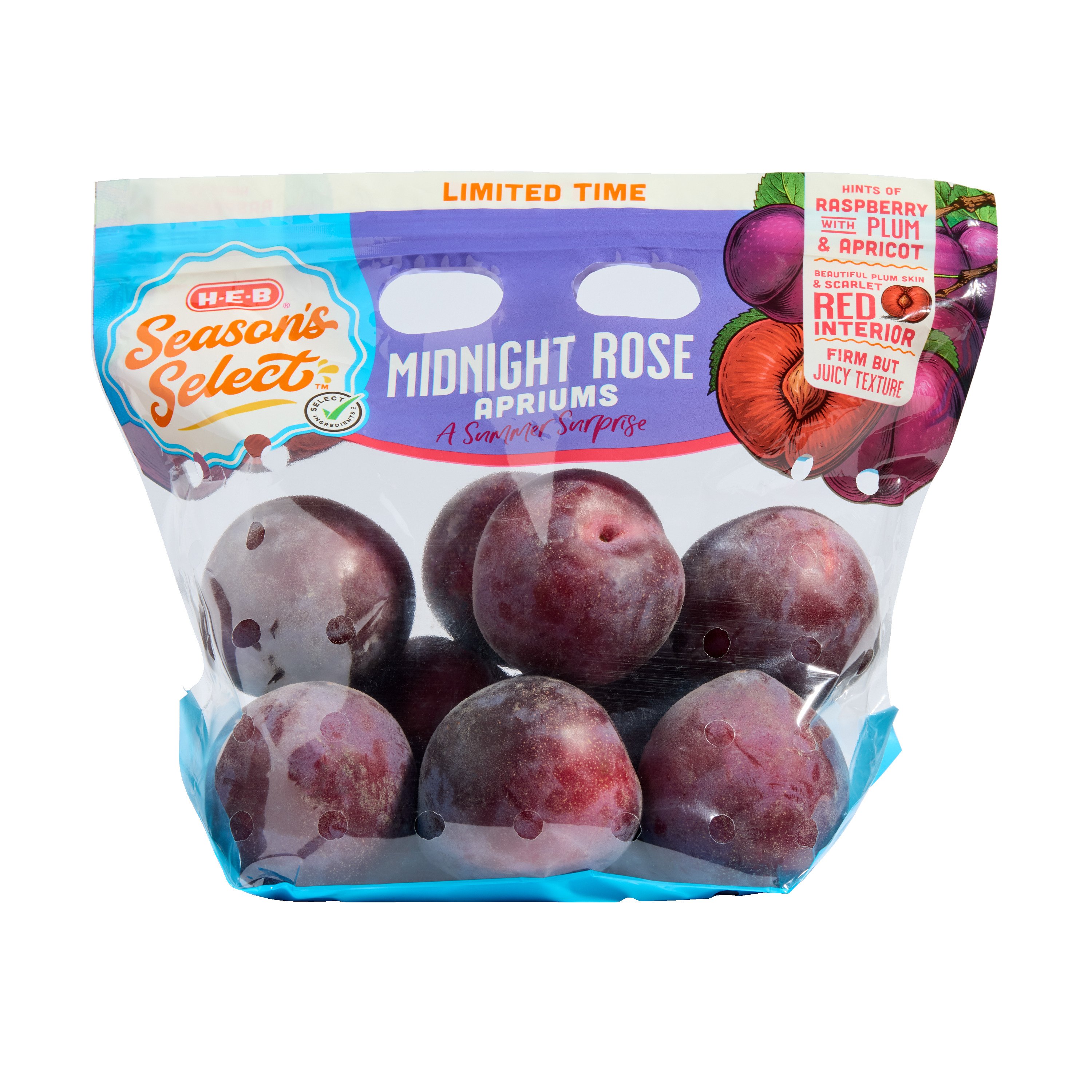 H-E-B Season's Select Midnight Rose Apriums, Avg. 1.5 lbs