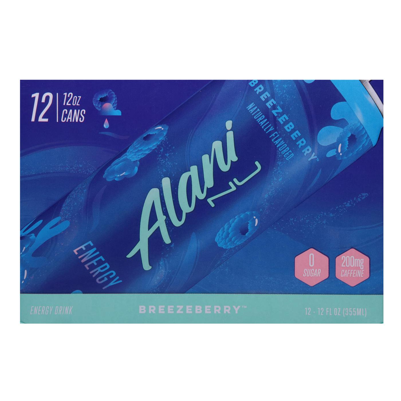 Alani Nu Zero Sugar Breezeberry Energy Drink 12 oz Cans; image 1 of 8