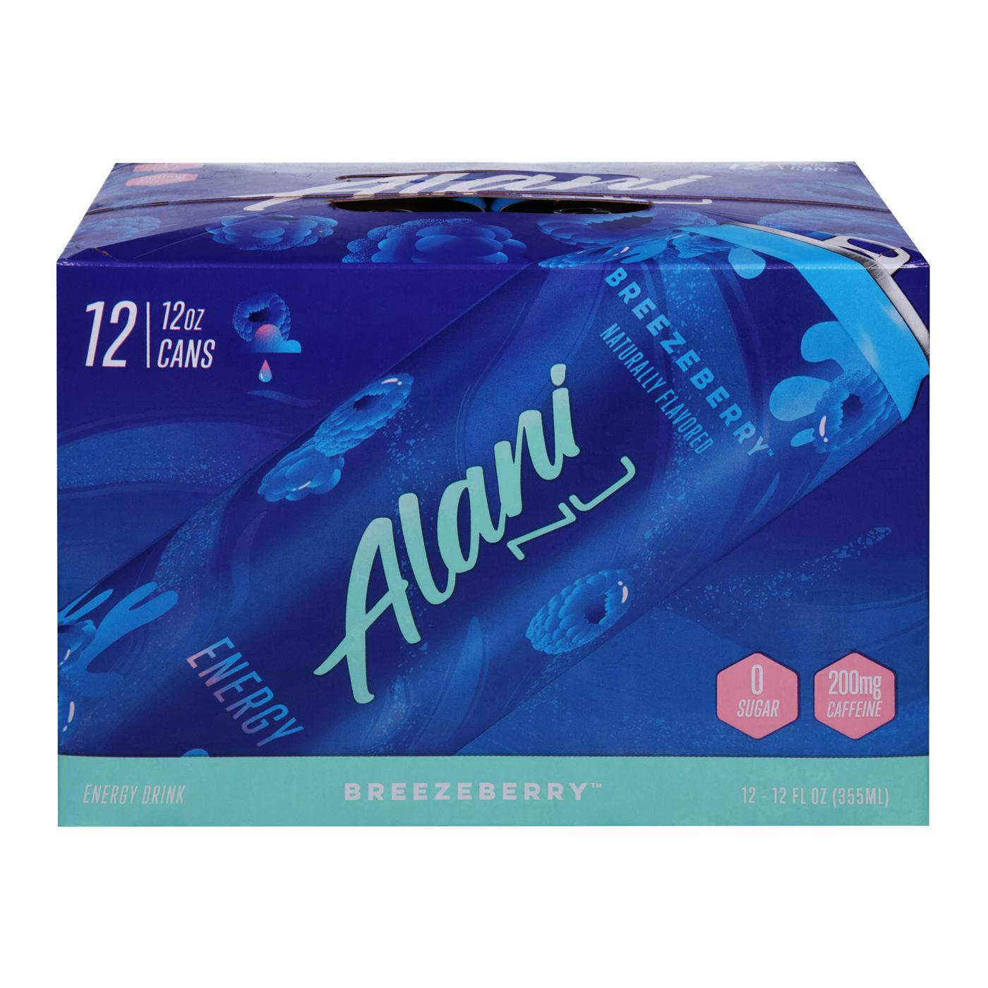 Alani Nu Zero Sugar Breezeberry Energy Drink 12 oz Cans; image 2 of 8