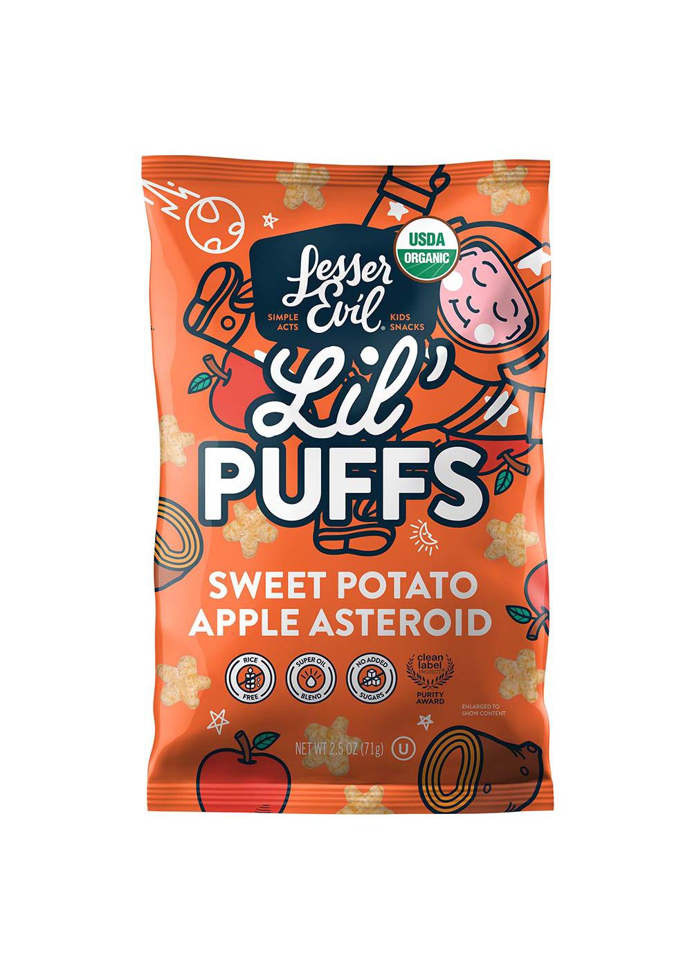 Lesser Evil Lil' Puffs - Sweet Potato Apple Asteroid; image 1 of 2