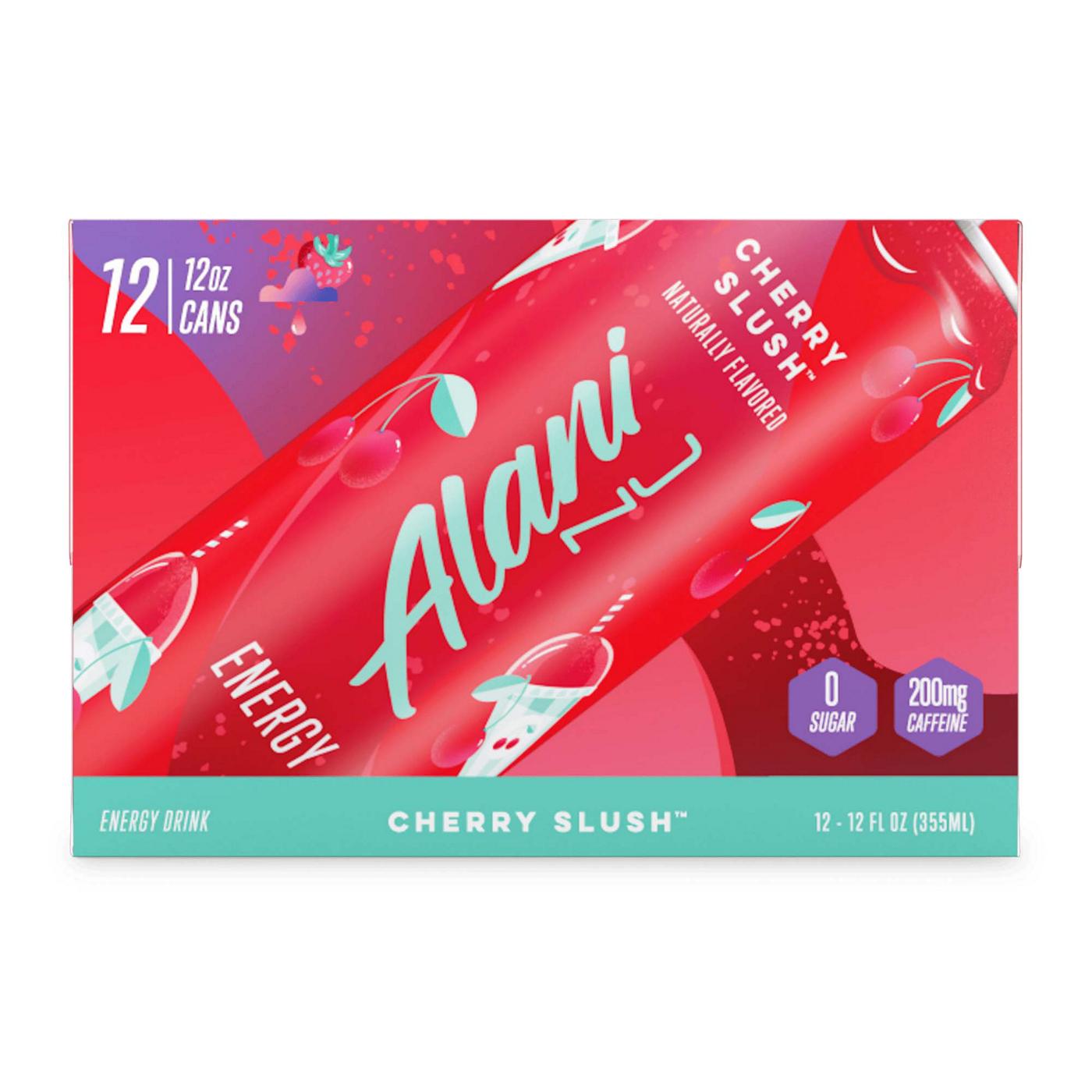 Alani Nu Zero Sugar Cherry Slush Energy Drink 12 oz Cans; image 1 of 4