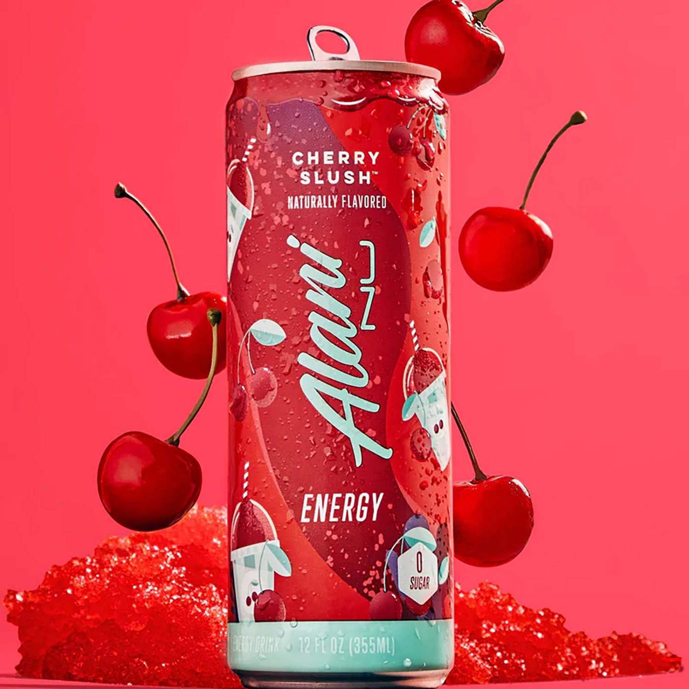 Alani Nu Zero Sugar Cherry Slush Energy Drink 12 oz Cans; image 3 of 4