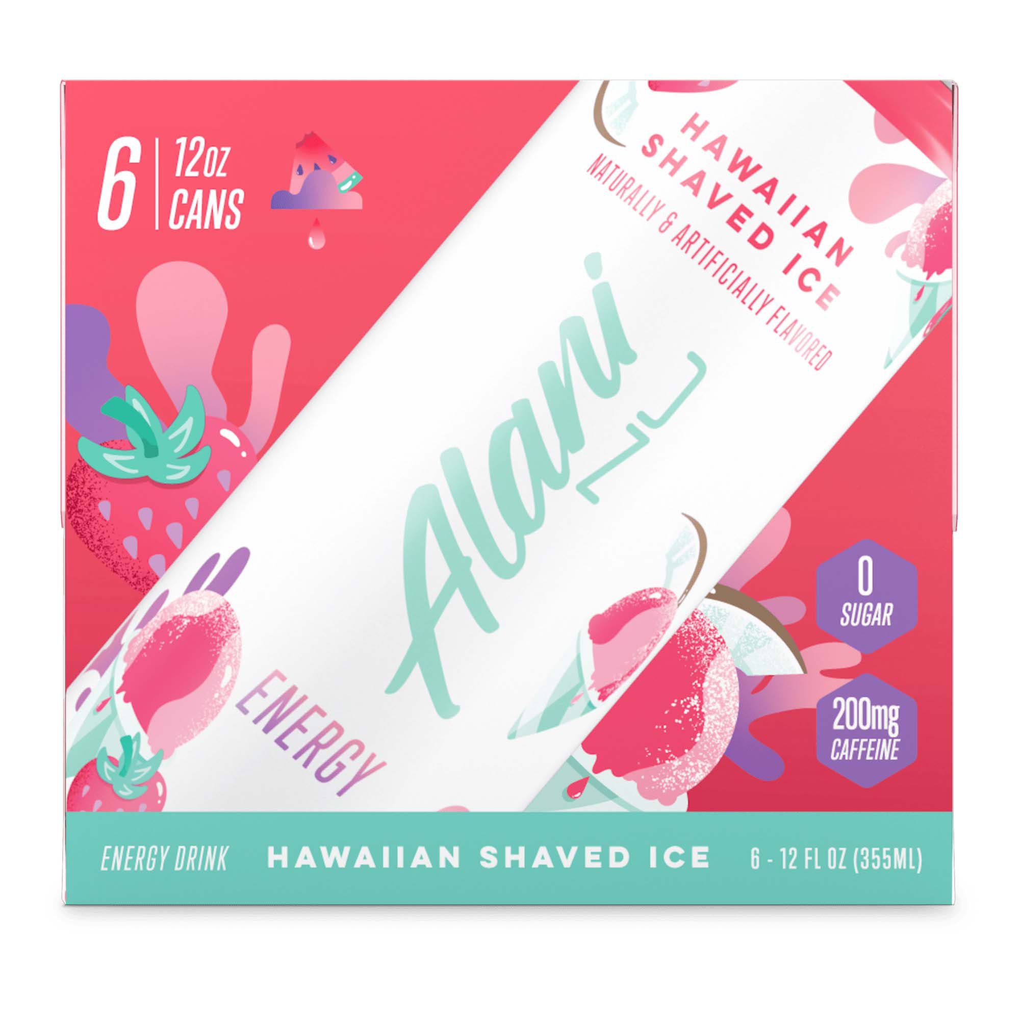 Alani Nu Zero Sugar Energy Drink - Hawaiian Shaved Ice 12 Oz Cans ...