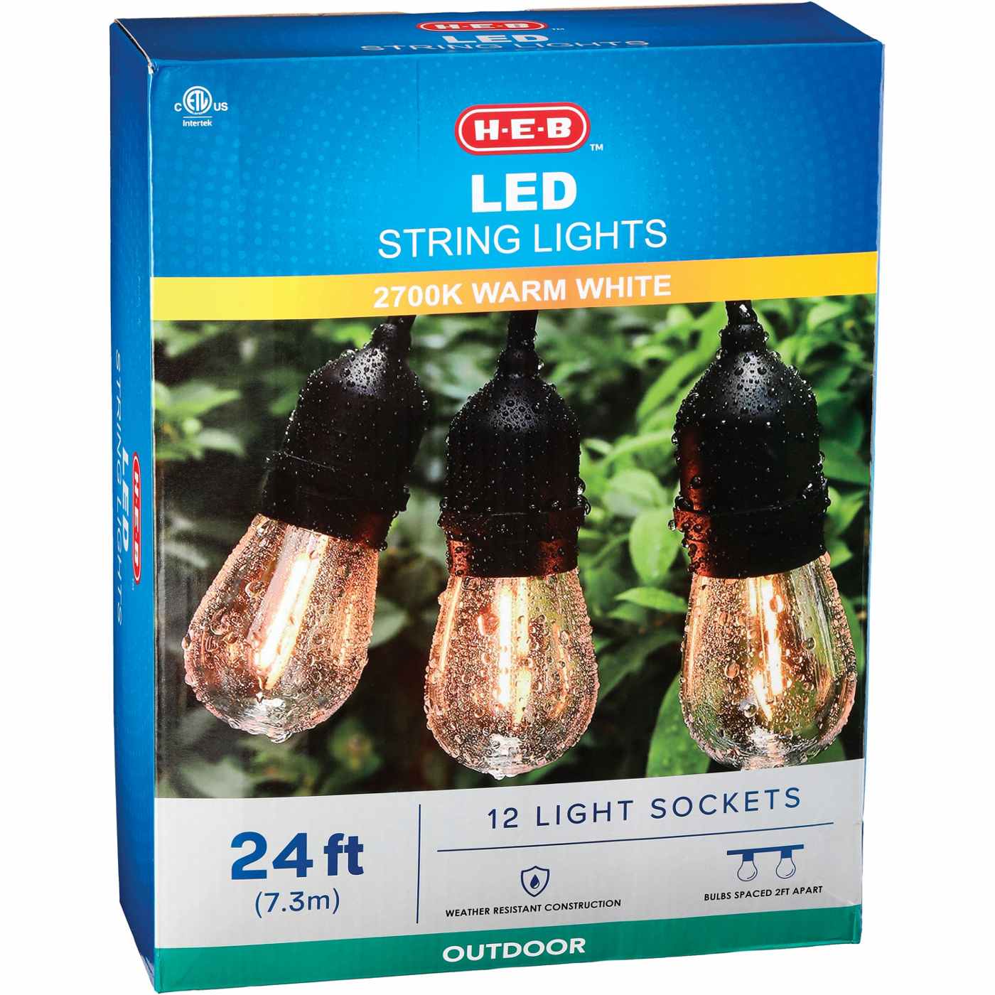 H-E-B LED Outdoor String Lights - Warm White; image 1 of 4