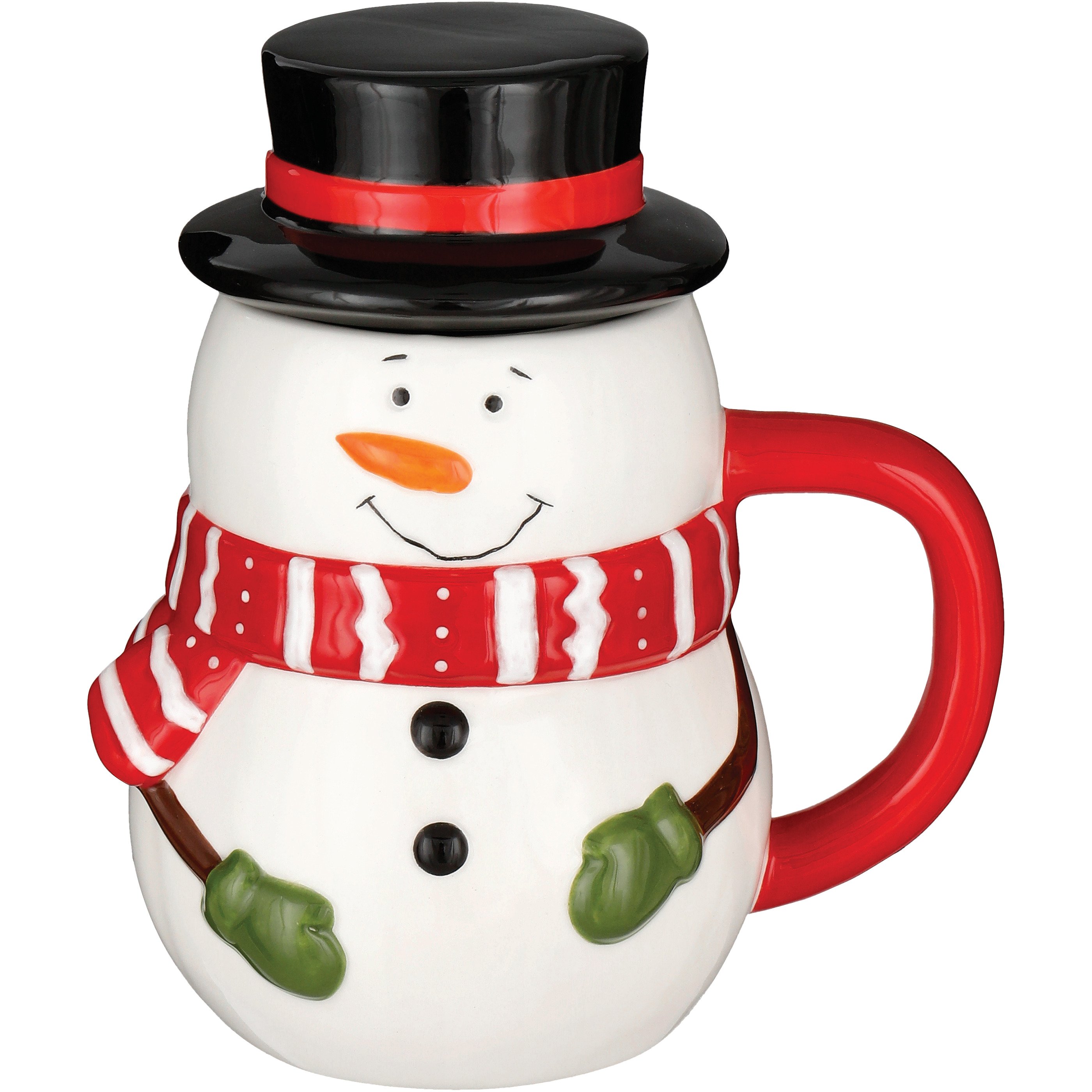 Destination Holiday Snowman Ceramic Mug with Lid - Shop Glasses & Mugs ...