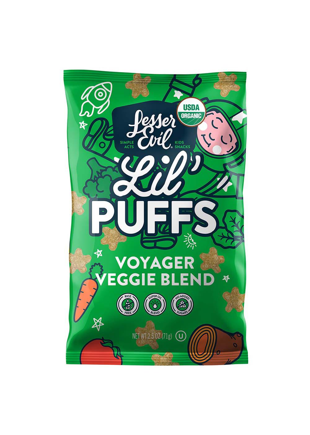 Lesser Evil Lil' Puffs - Voyager Veggie Blend; image 1 of 2