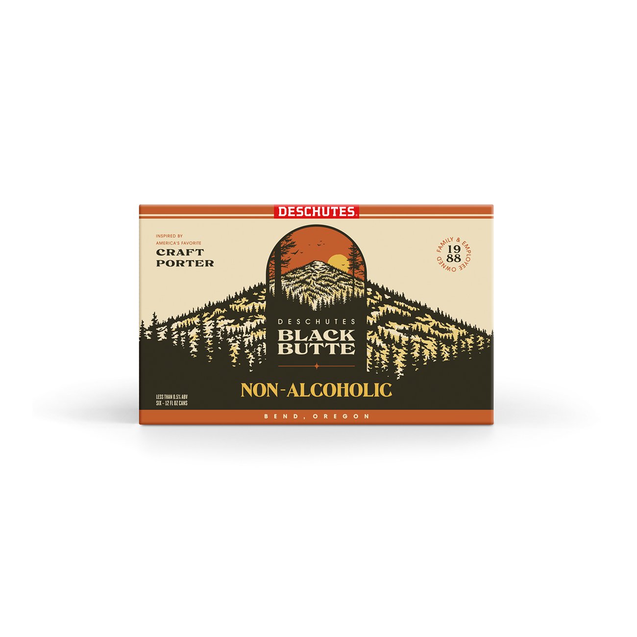 Deschutes Non Alcoholic Black Butte Porter Craft Beer 6 pk Cans, 12 oz