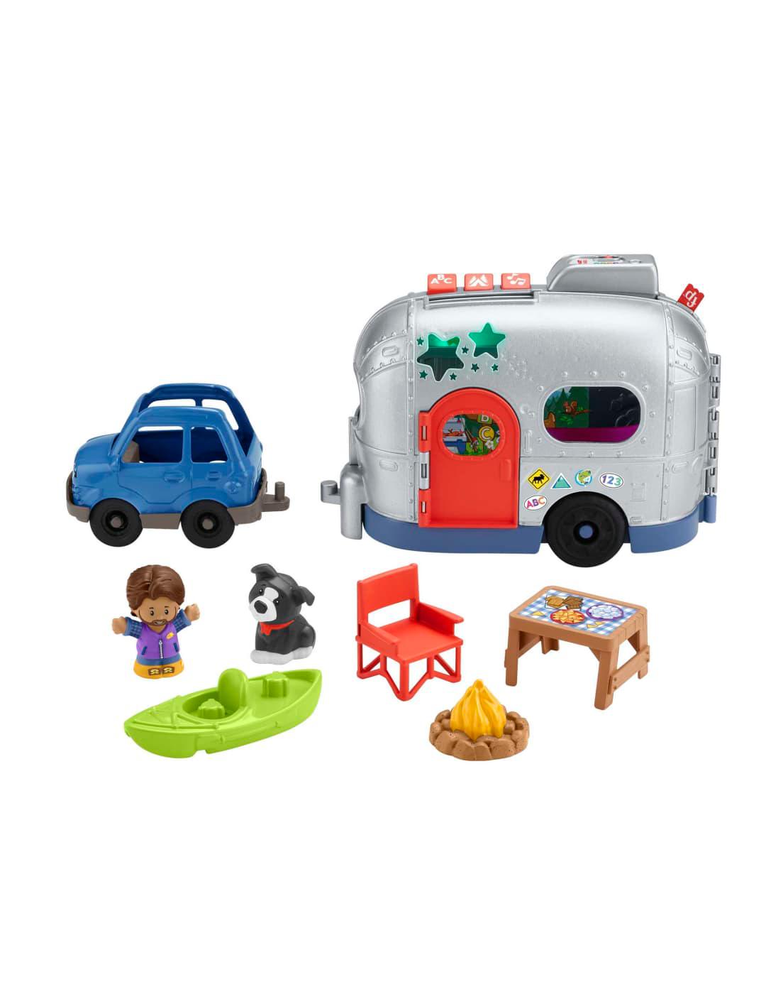 Fisher-Price Little People Light-Up Learning Camper Vehicle with Interactive Playset; image 1 of 3