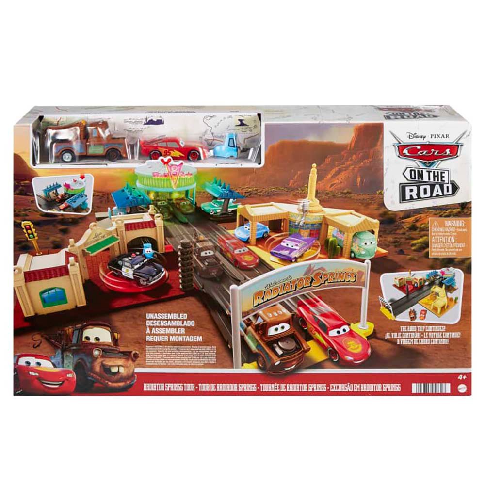 Set con macchinina Saetta McQueen Disney Pixar Cars on the Road