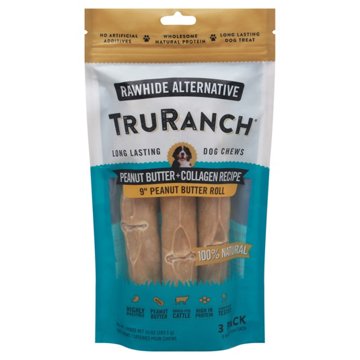 TruRanch 9" Peanut Butter Roll Dog Chews, 3 pk