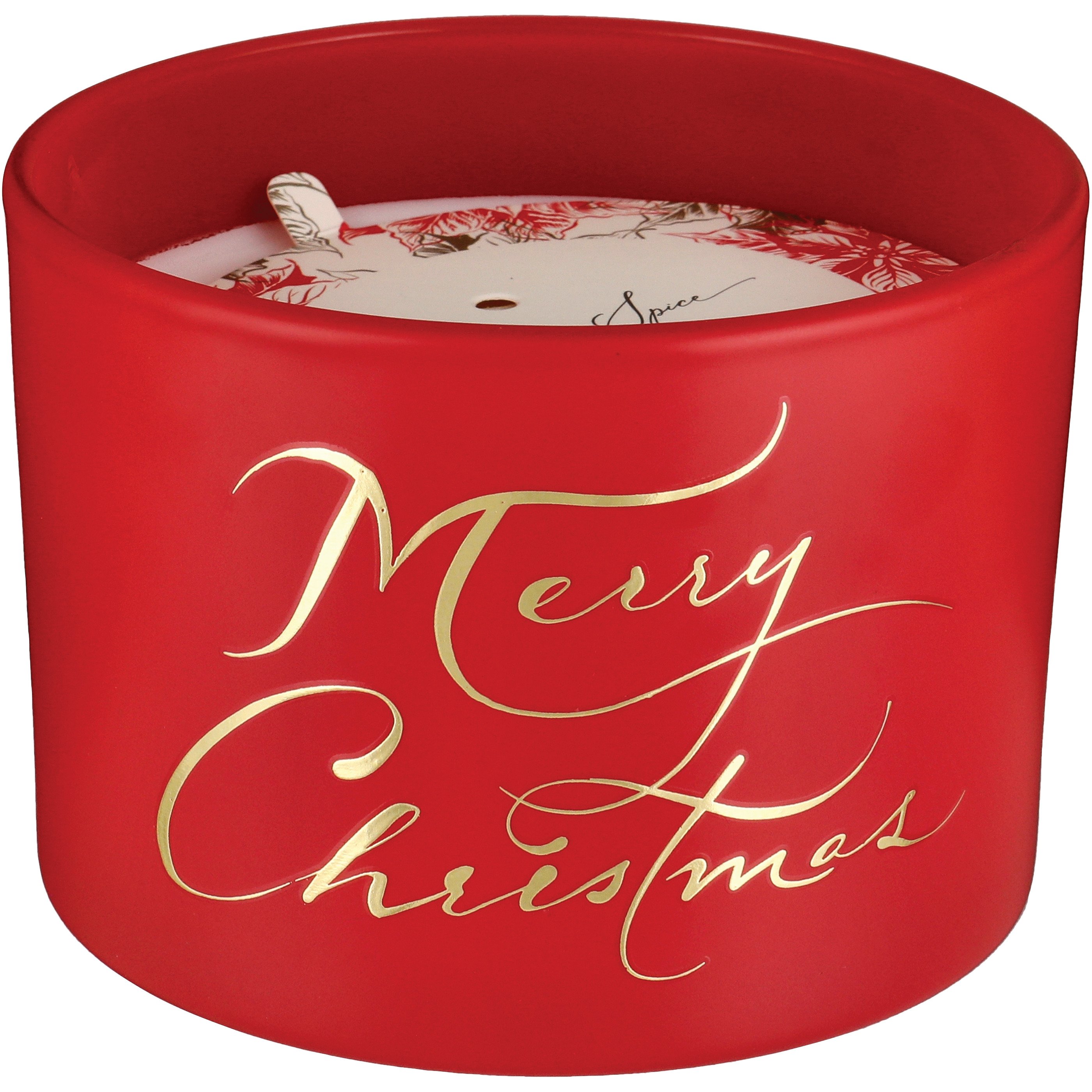 Destination Holiday Merry Christmas Scented Glass Candle Jar Red